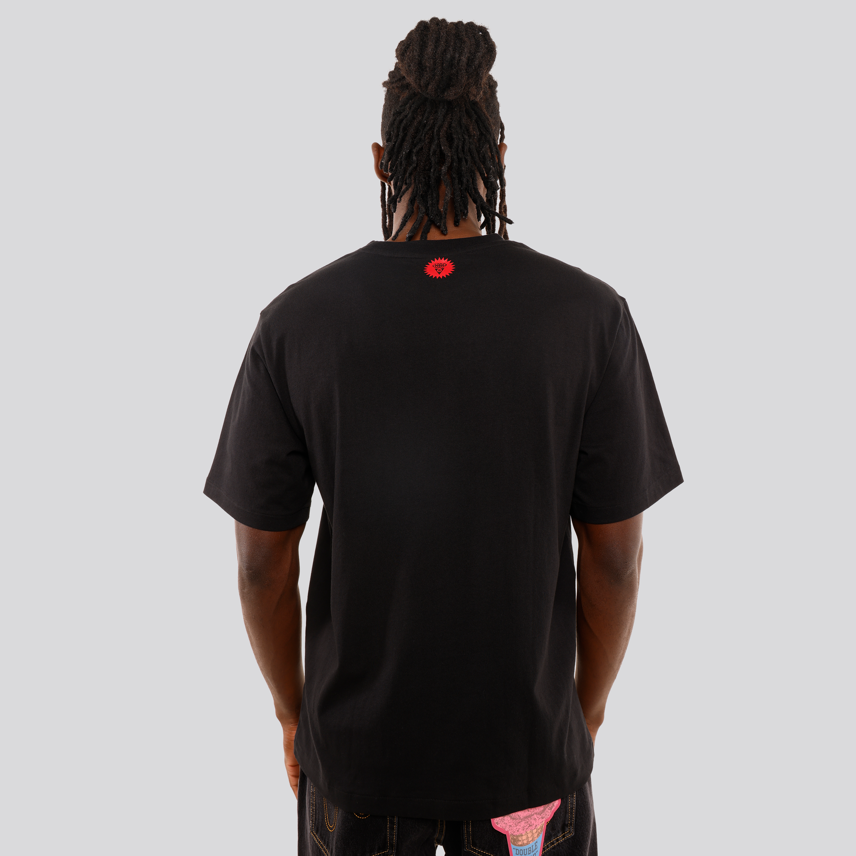 Camiseta Negra Ice Cream Running Dog