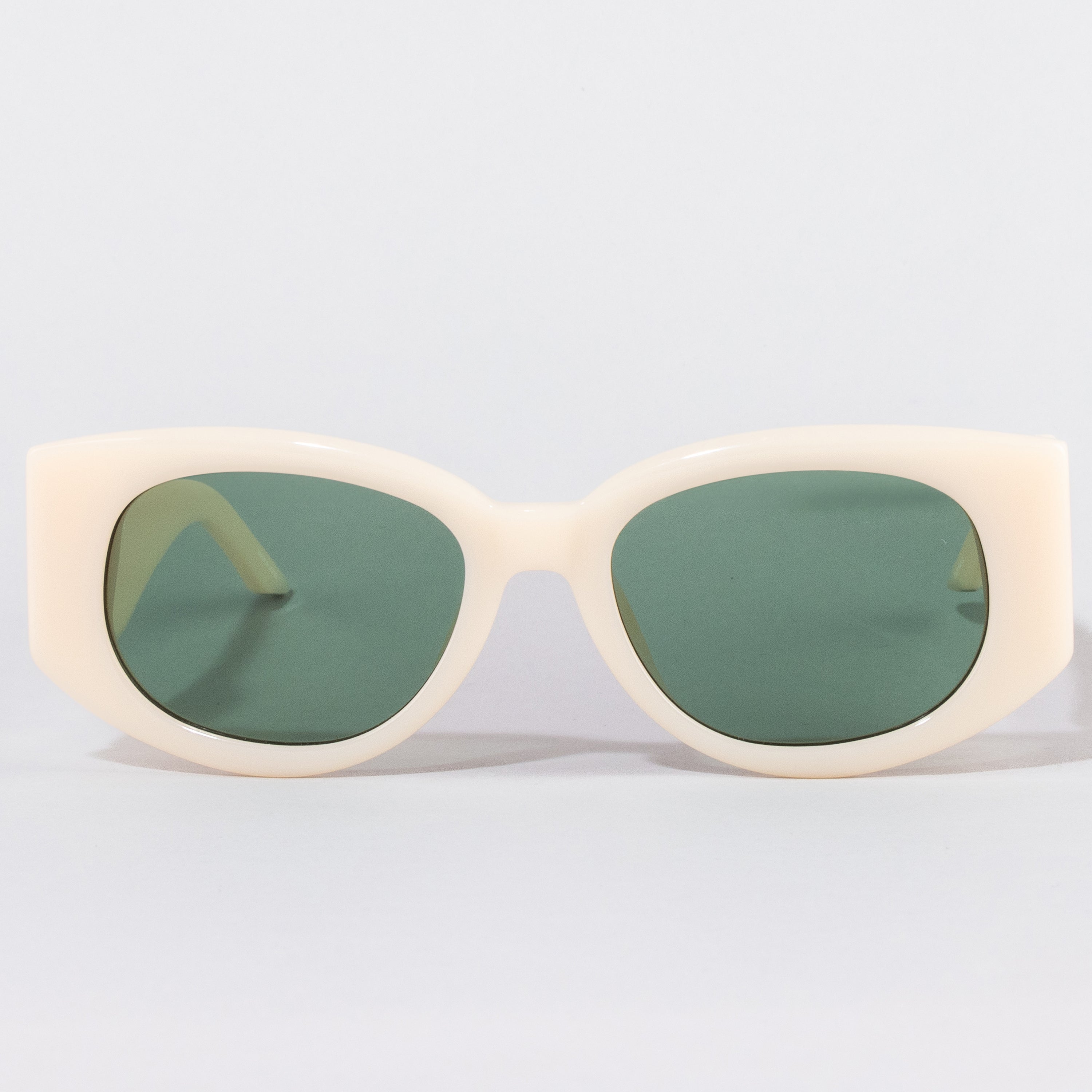 Gafas de Sol Blancas Casablanca Mujer Acetato & Metal Oval Wave