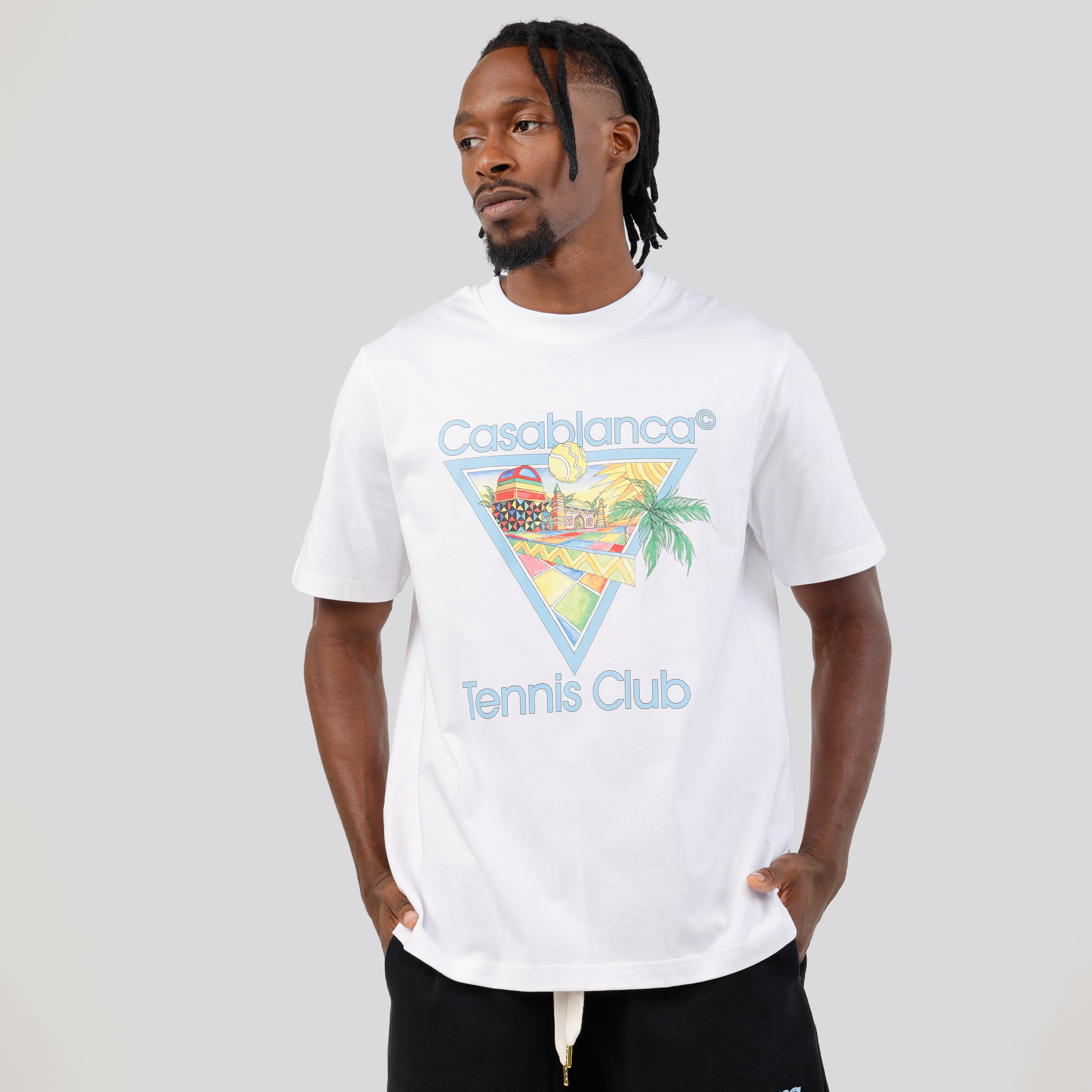 Camiseta Blanca Casablanca Afro Cubism Tennis Club