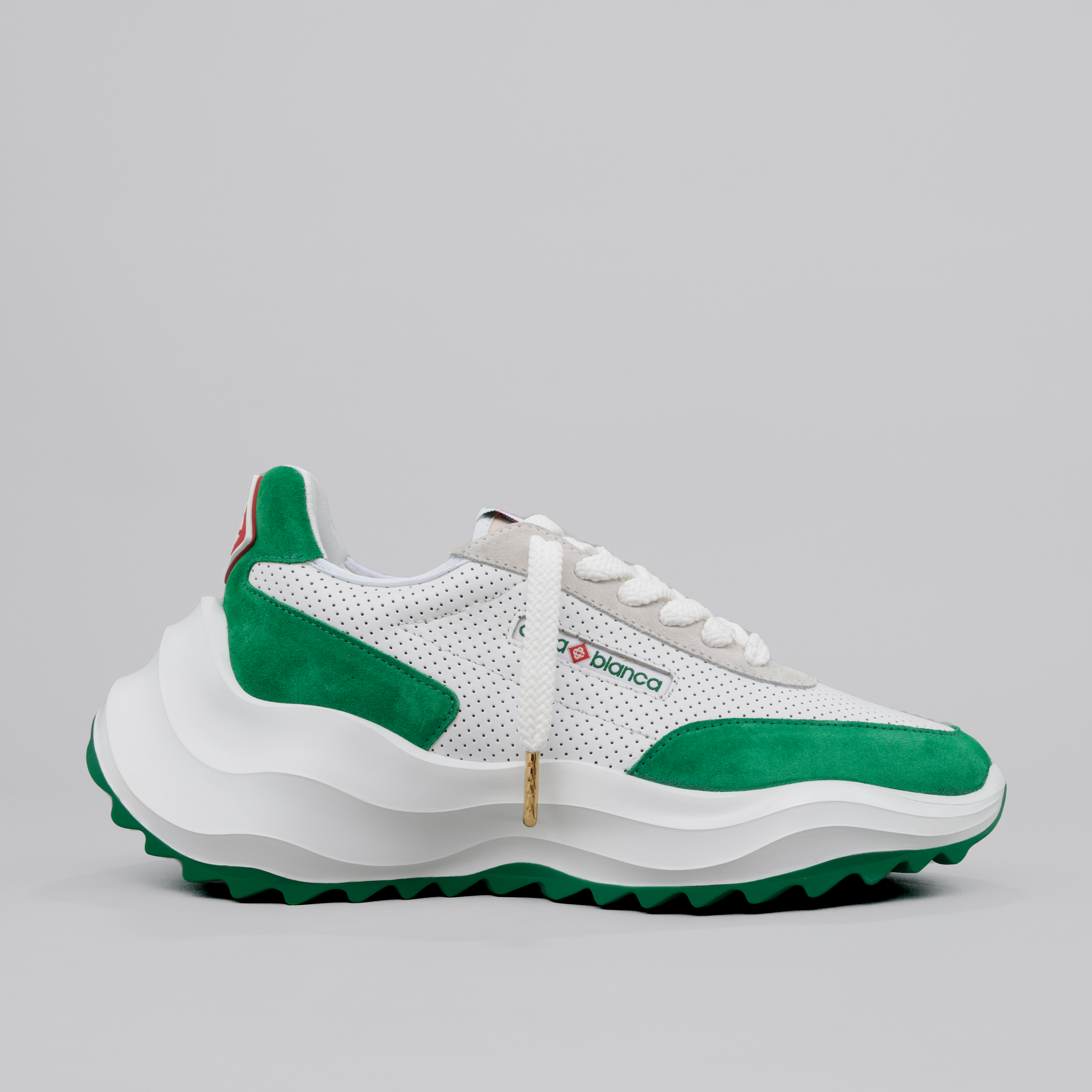 Sneakers Blanco Verde Casablanca Wave