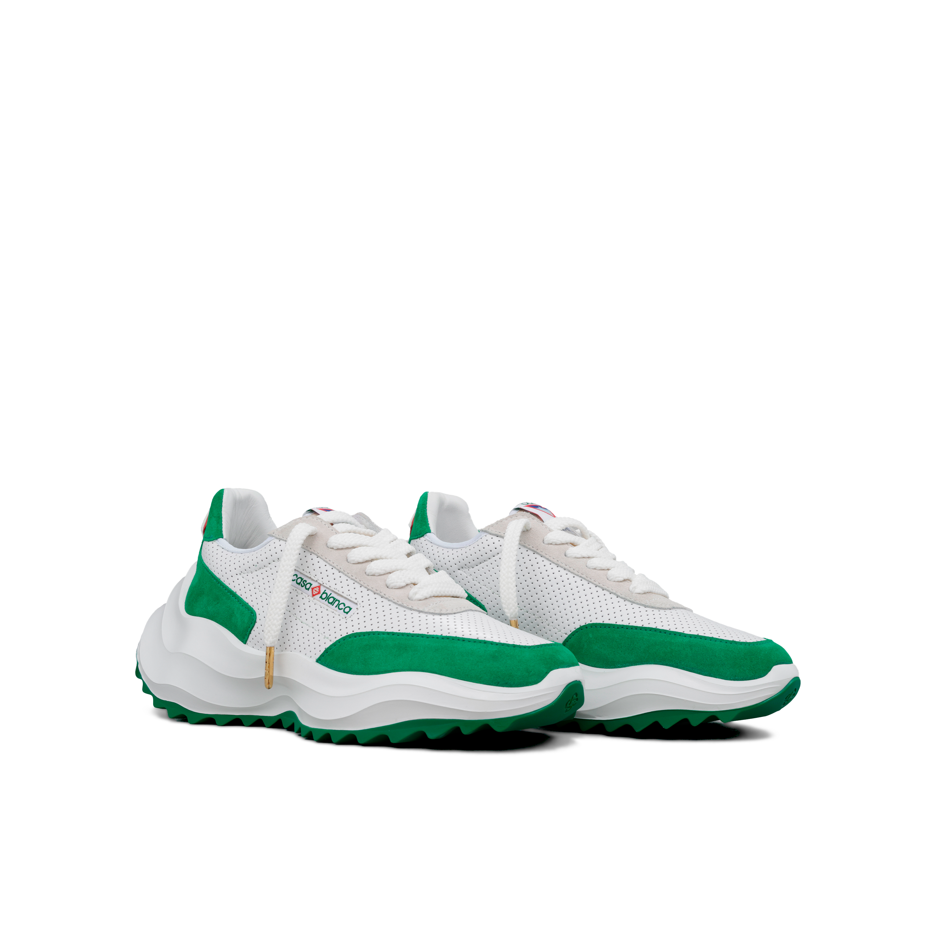 Sneakers Blanco Verde Casablanca Wave