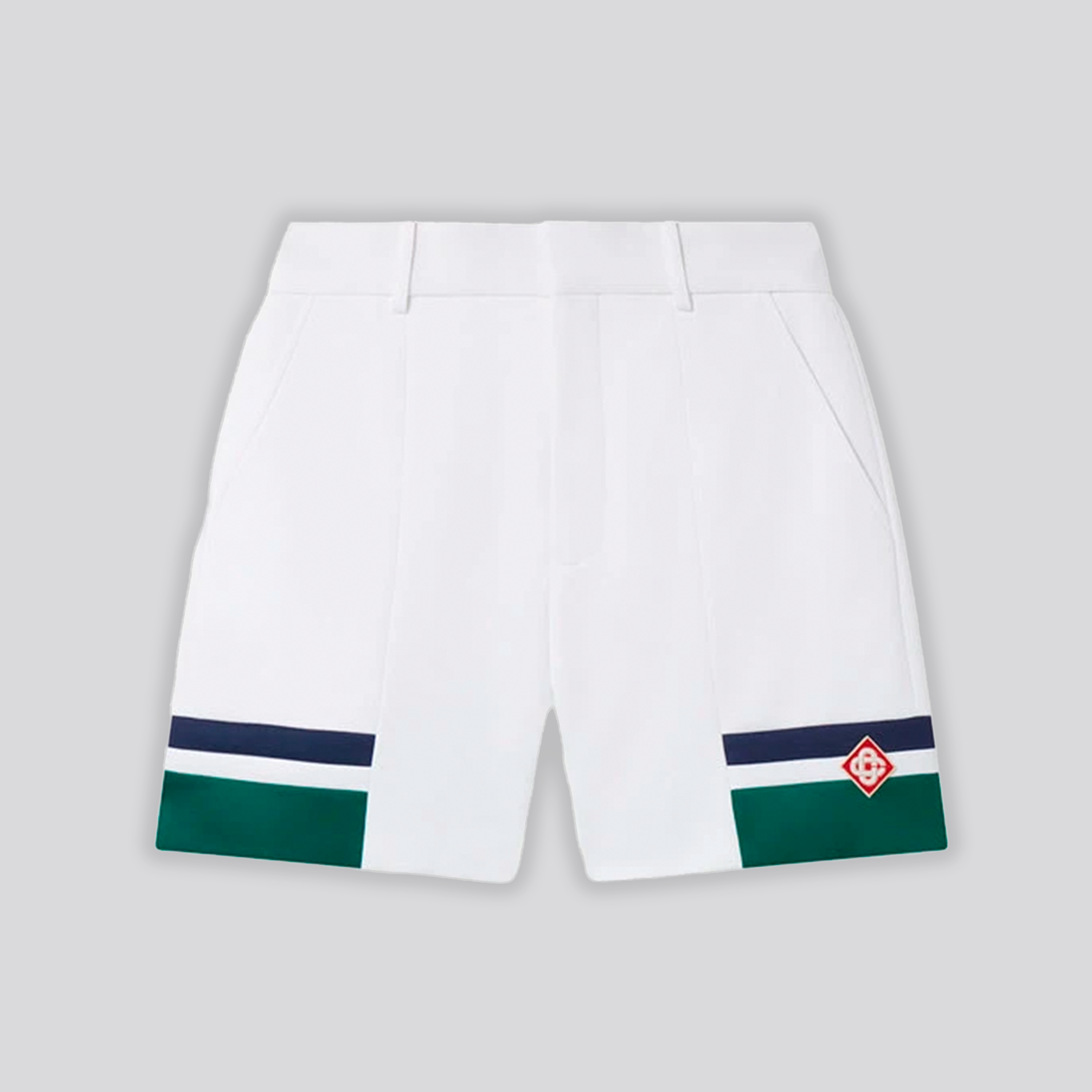 Shorts Blanco Casablanca Verde Patch