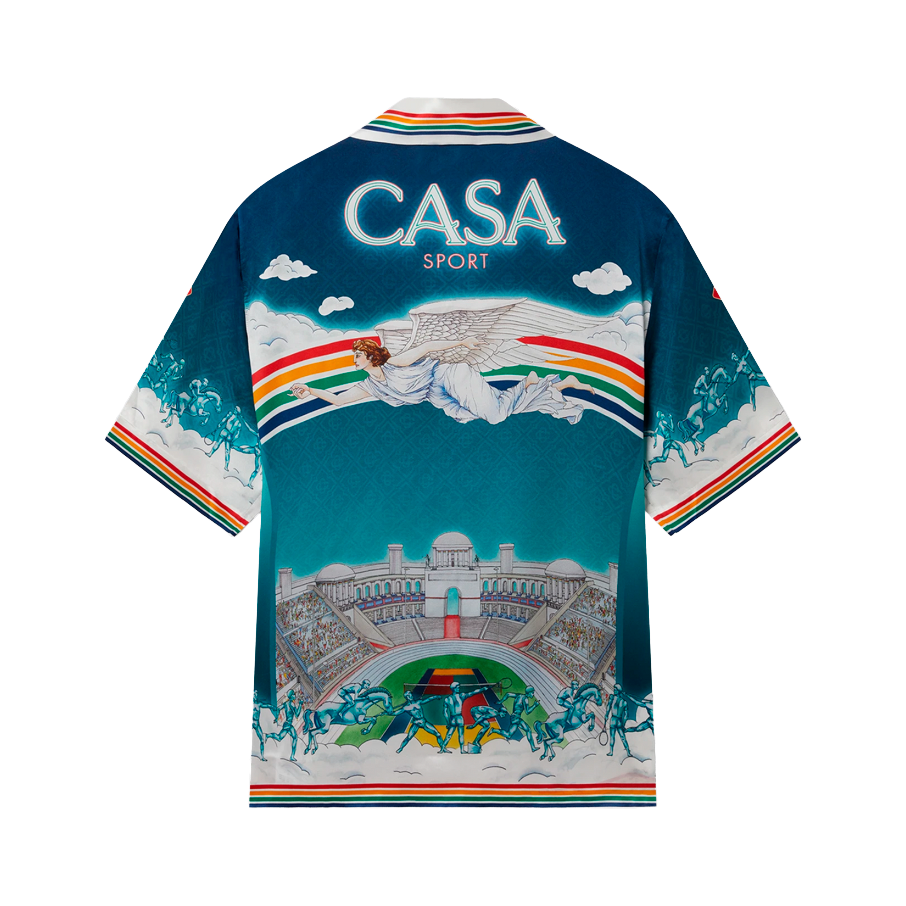 Camisa Azul Casablanca La Déesse Du Stade Silk