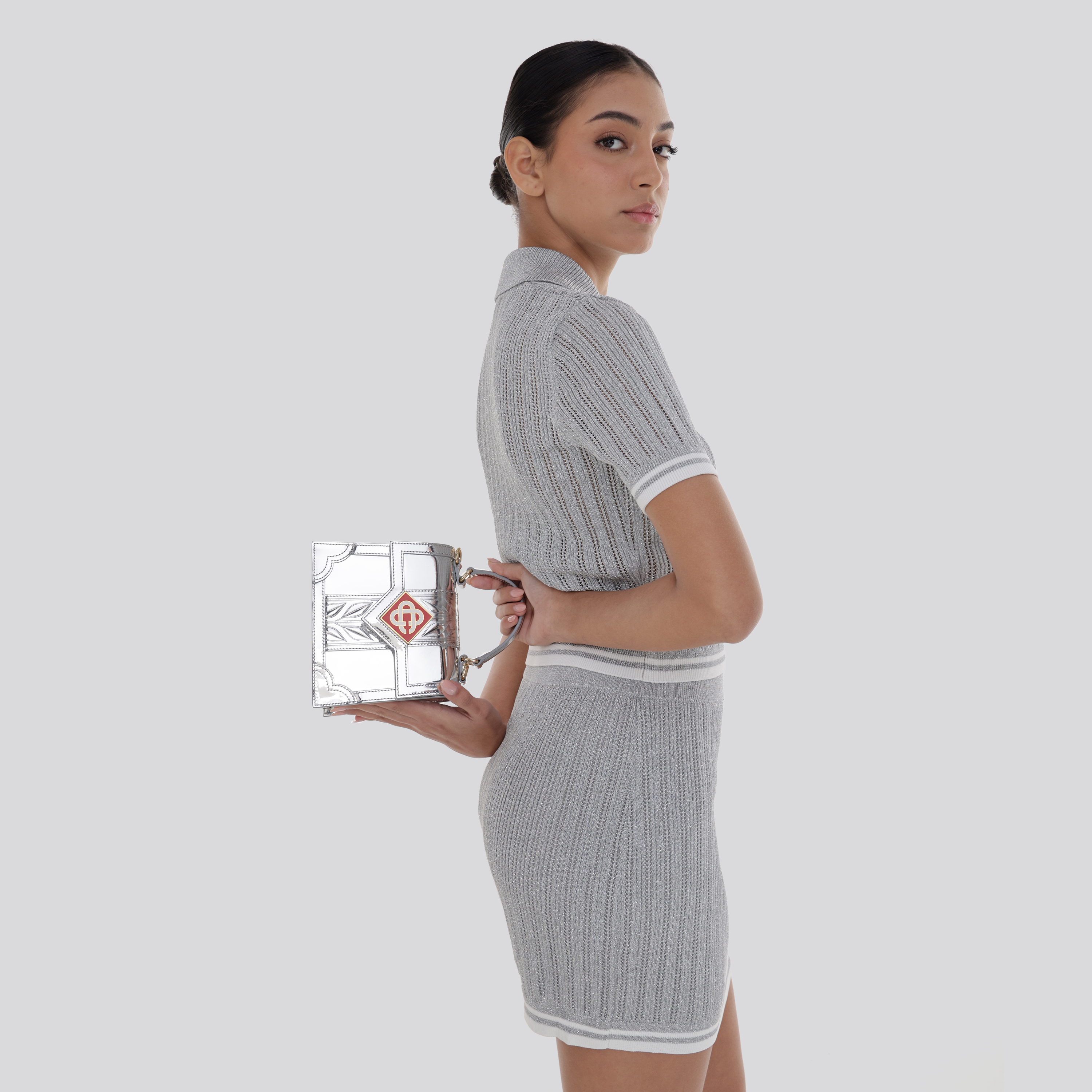 Cartera Silver Casablanca Mini Chrome Jeanne