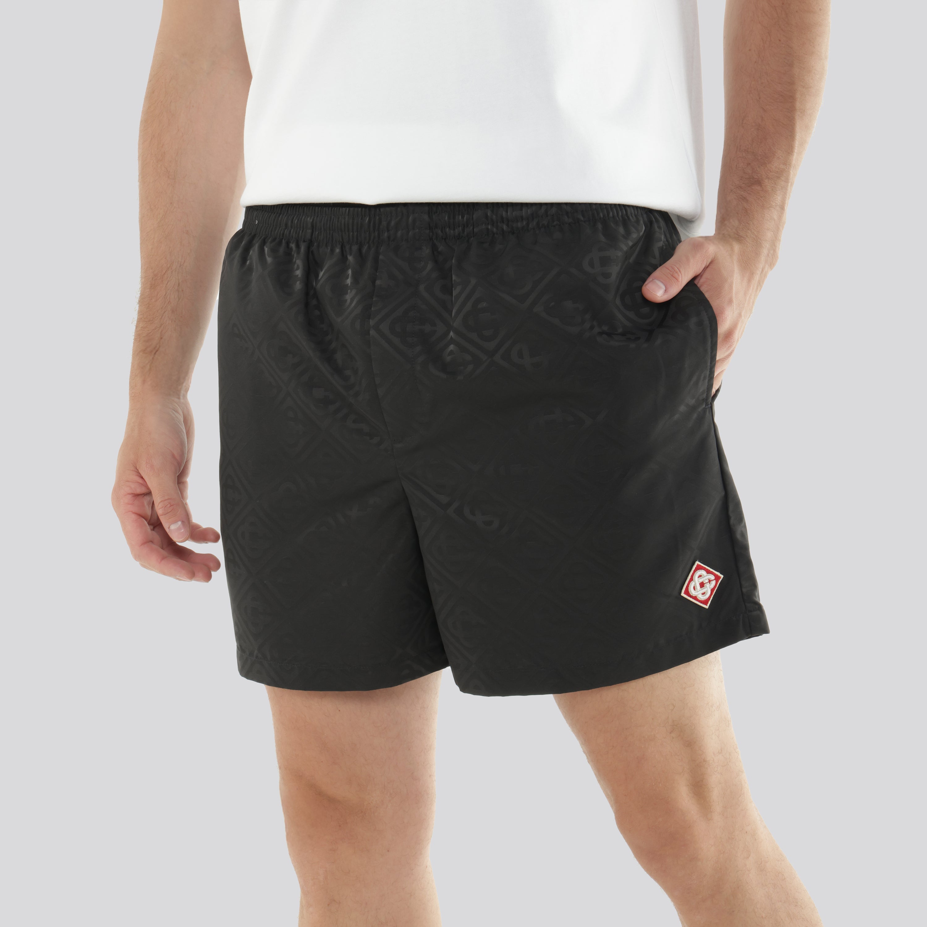 Pantaloneta Negra Casablanca Monogram