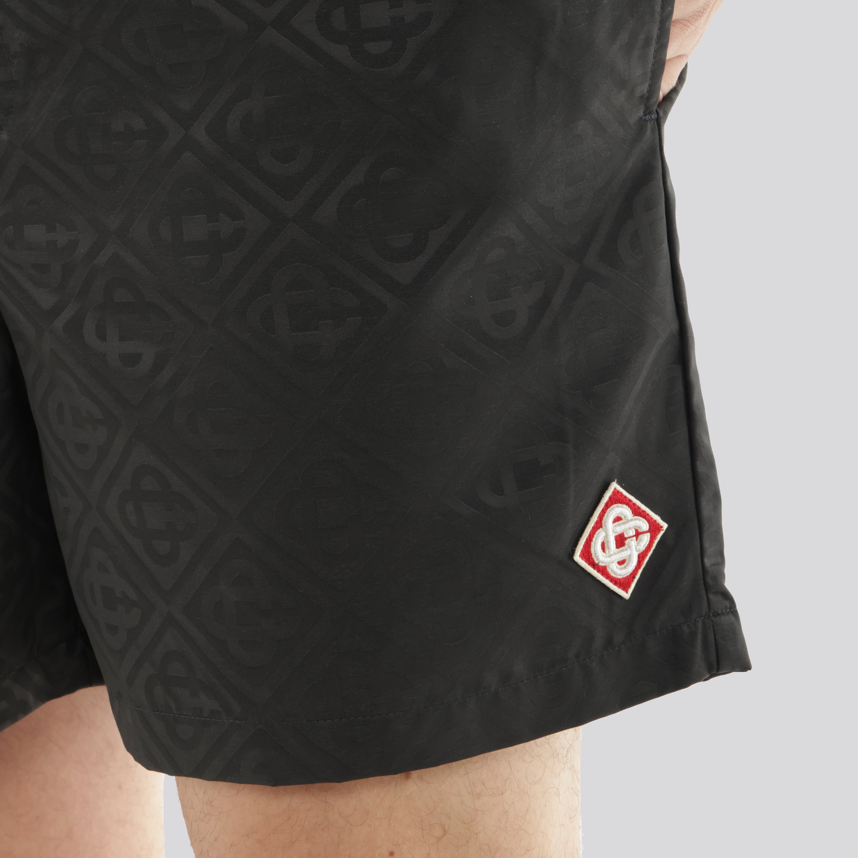 Pantaloneta Negra Casablanca Monogram