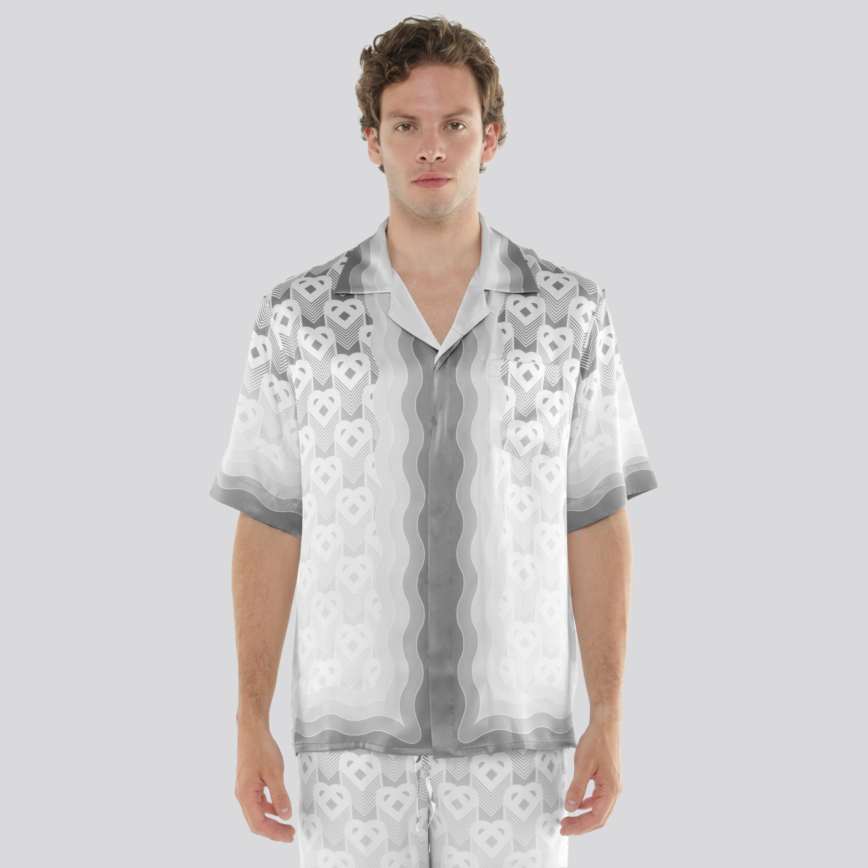 Camisa Gris Casablanca Heart Monogram
