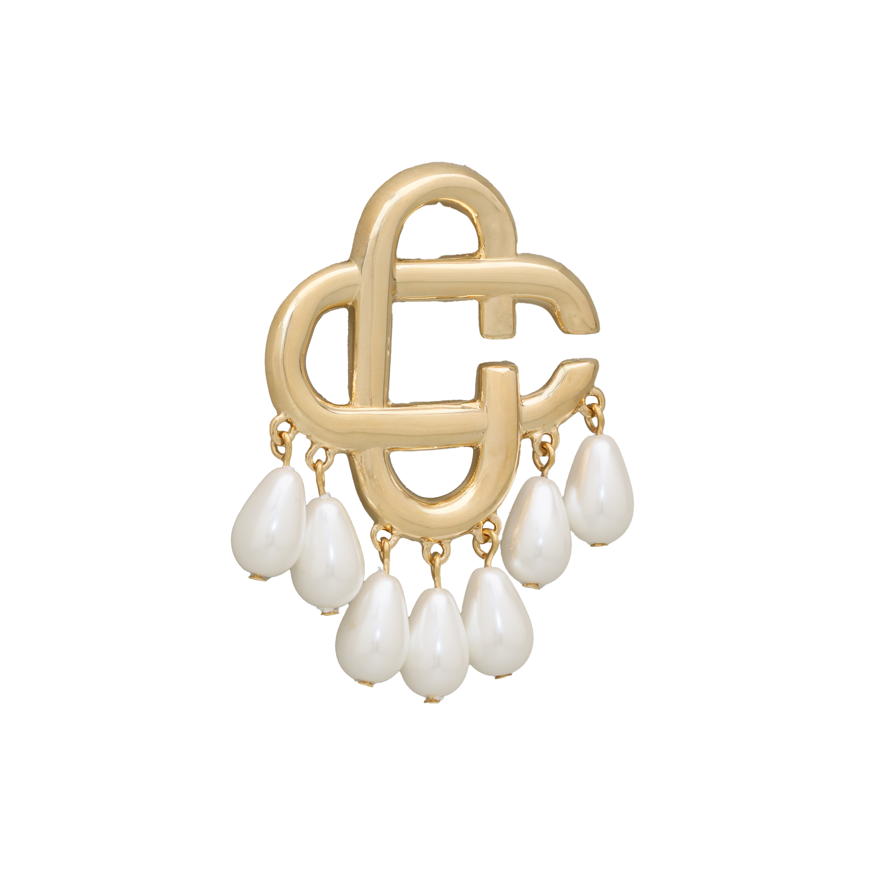 Aretes Dorado Casablanca Pearl Drop