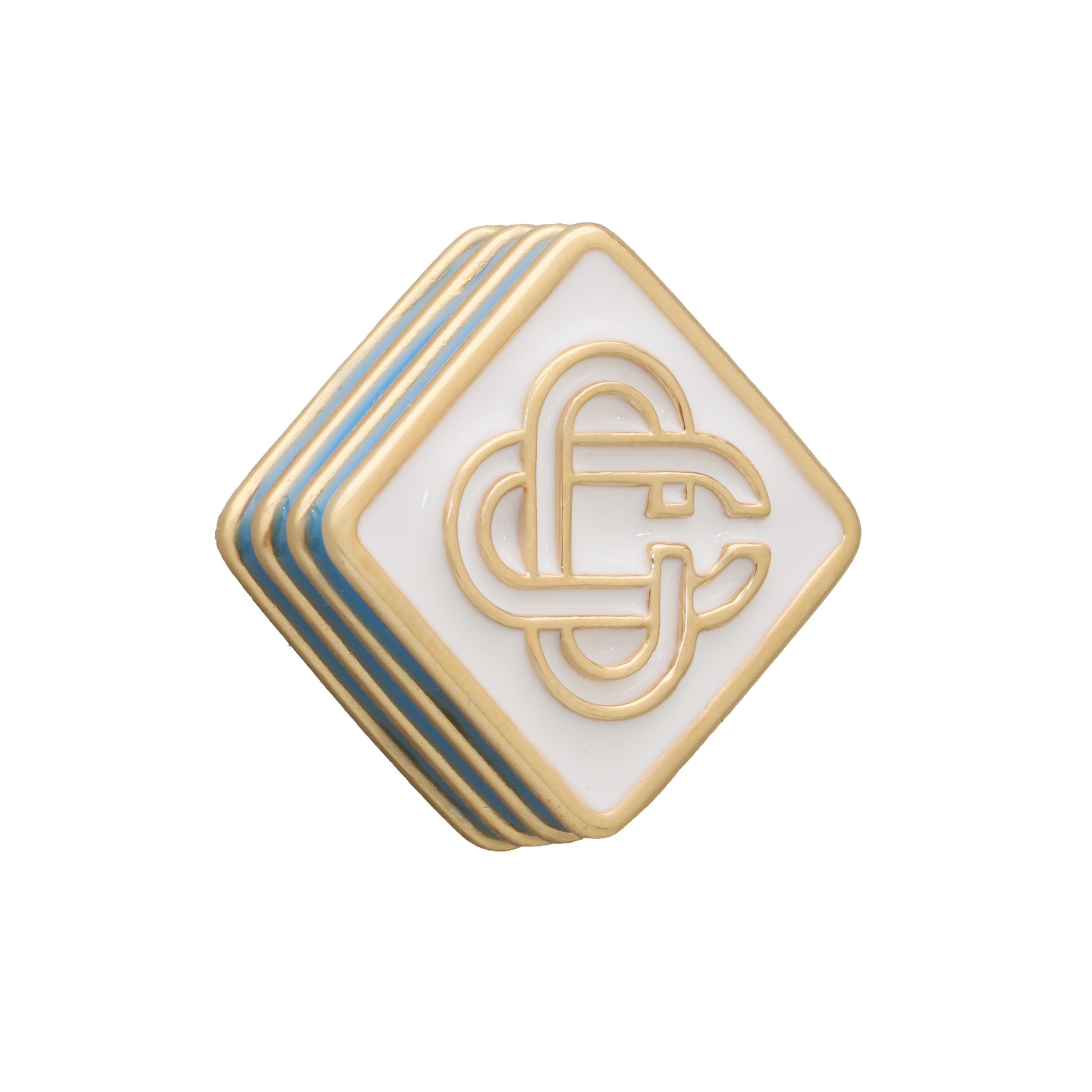 Aretes Dorado Celeste Casablanca Monogram Diamond