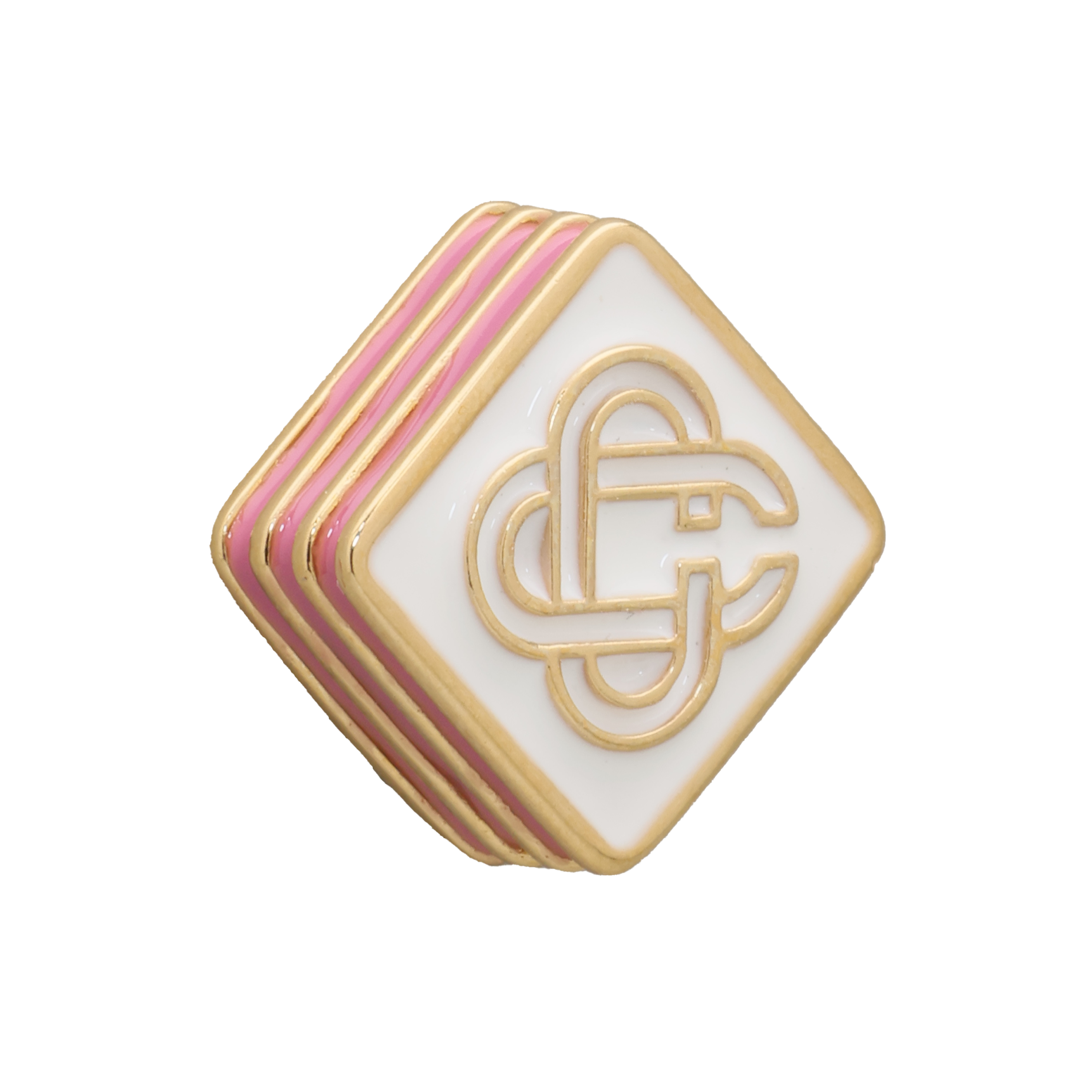 Aretes Dorado Rosa Casablanca Monogram Diamond