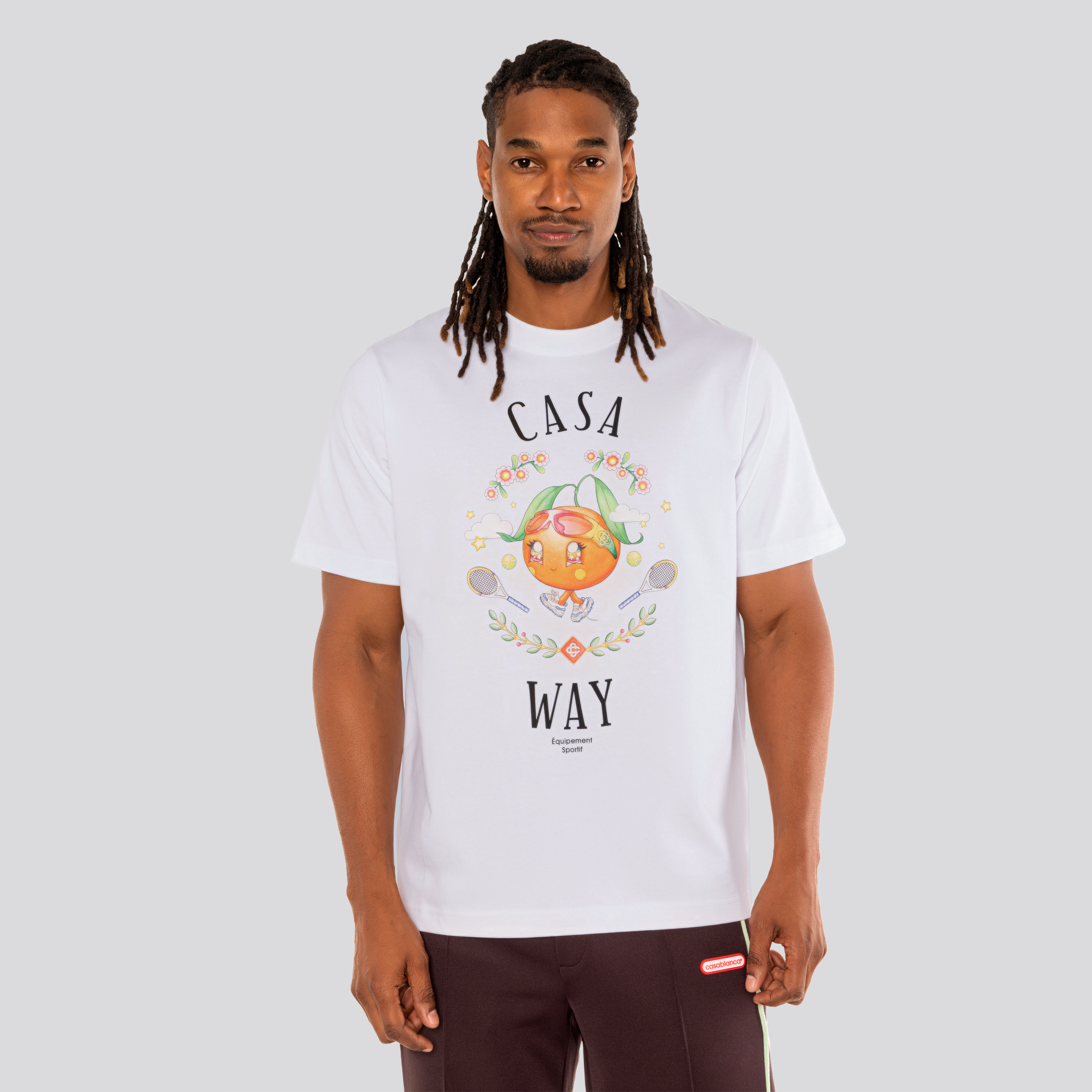 Camiseta Blanca Casablanca Casa Way Orange Mascot