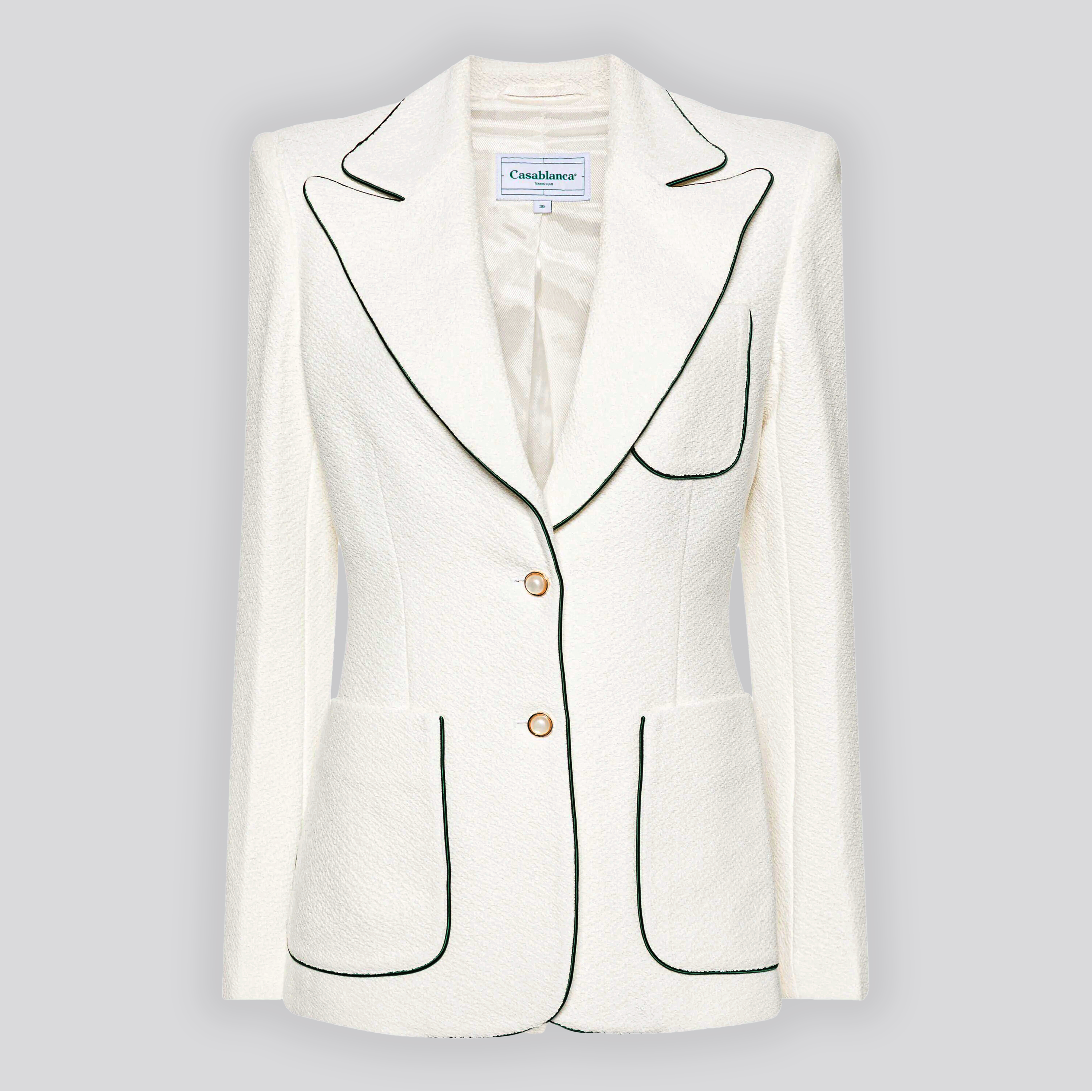 Blazer Blanco Casablanca Textured Tailoring