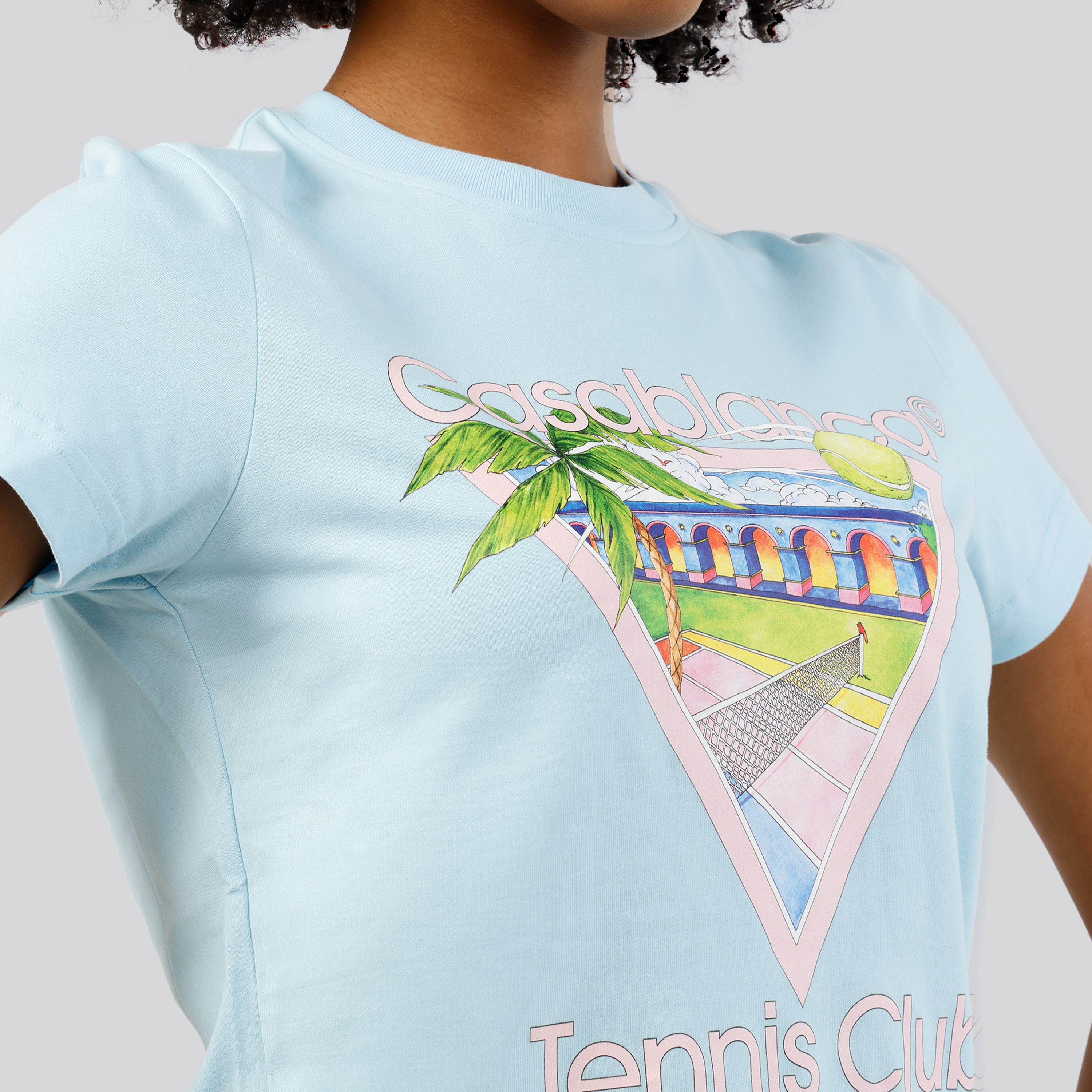 Camiseta Celeste Casablanca Tennis Club Icon