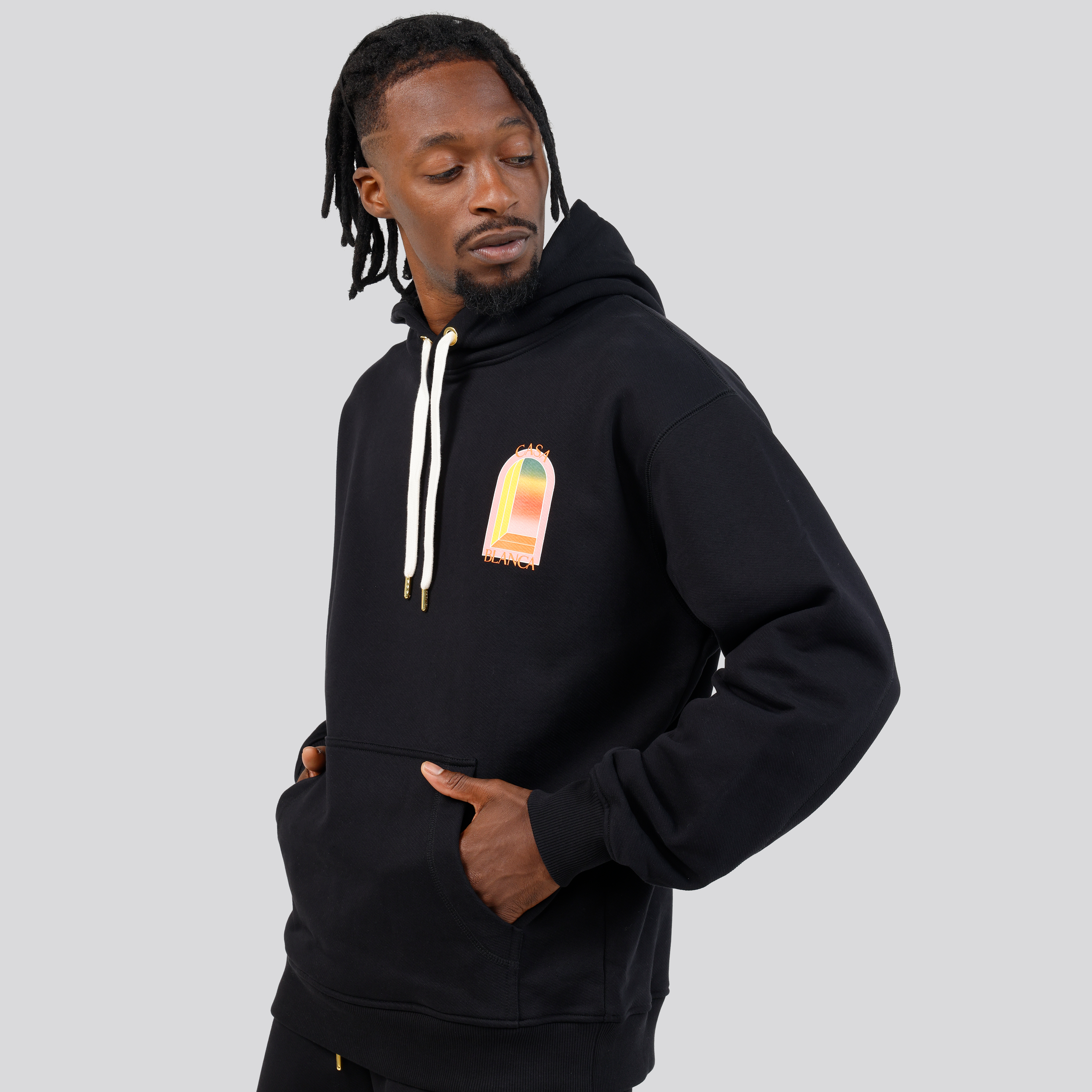 Buzo Tipo Hoodie Negro Casablanca L'Arche