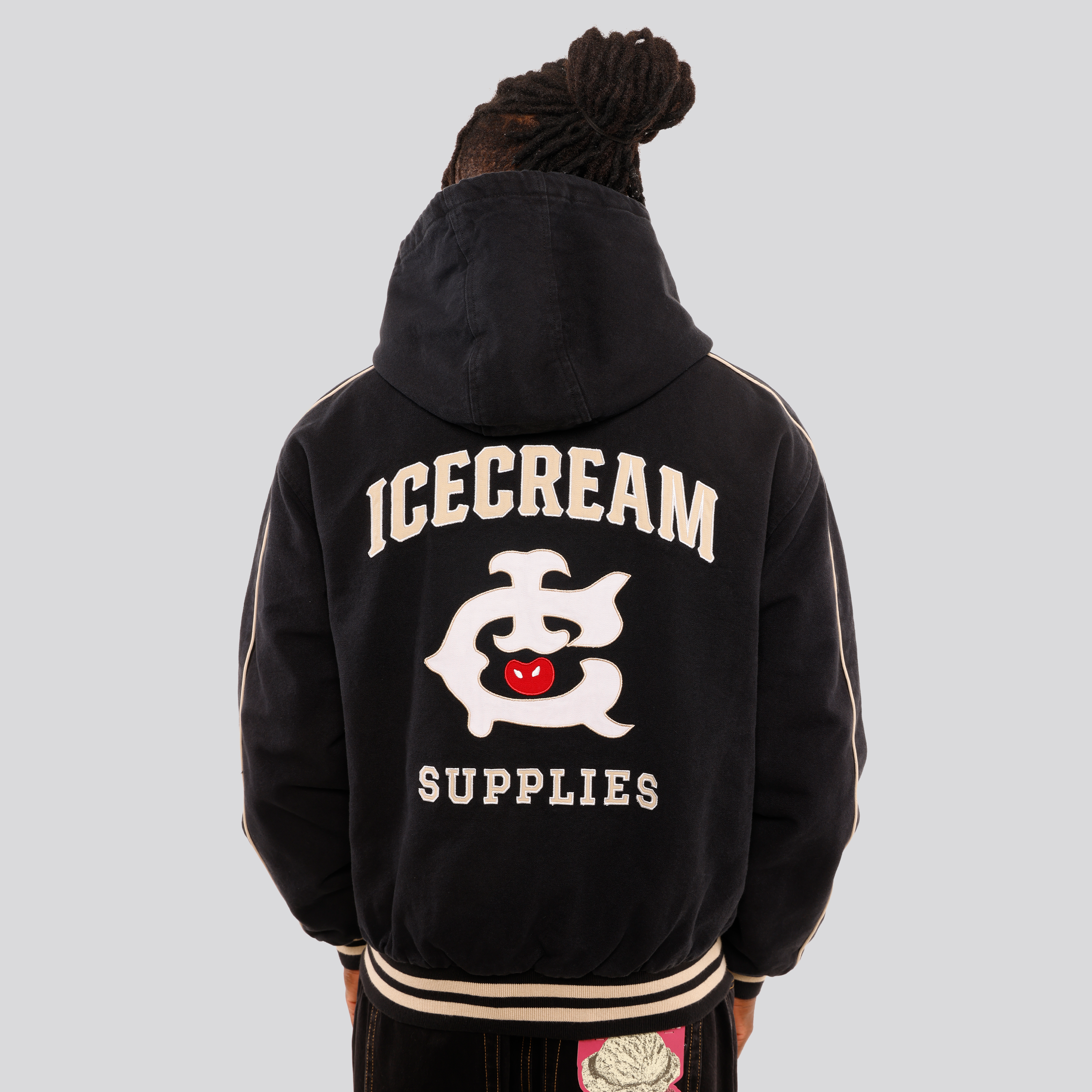 Chaqueta Negra ICECREAM Hooded Work