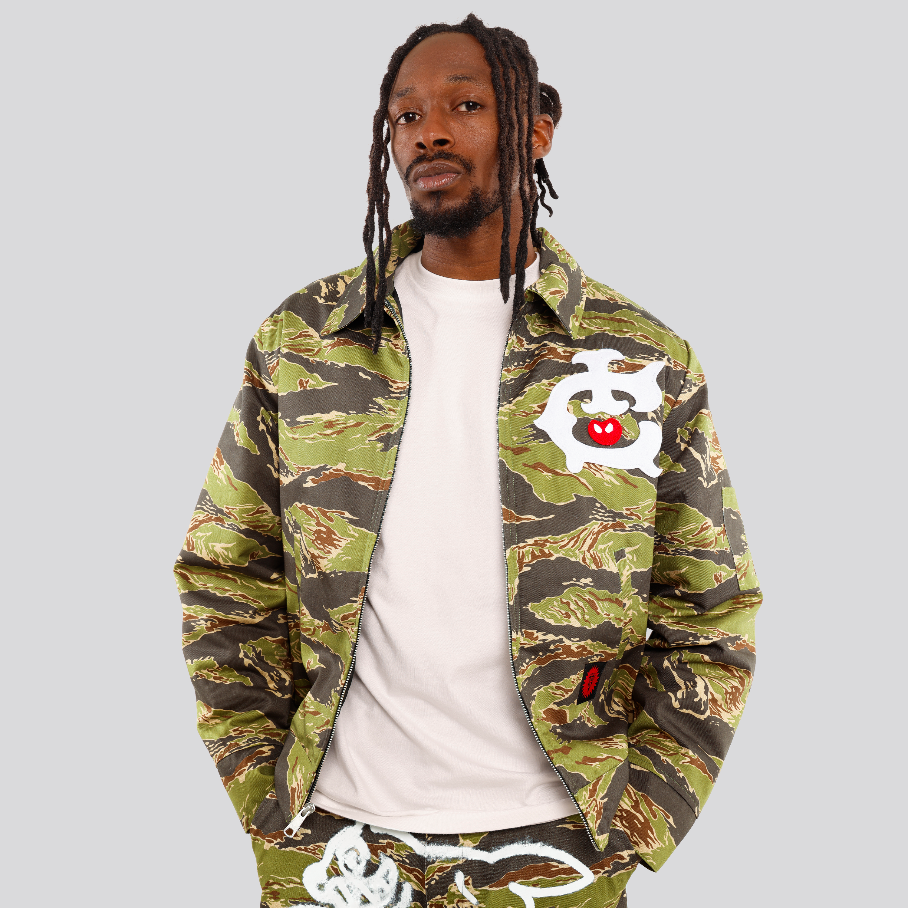 Chaqueta Verde ICECREAM Tiger Stripe Work