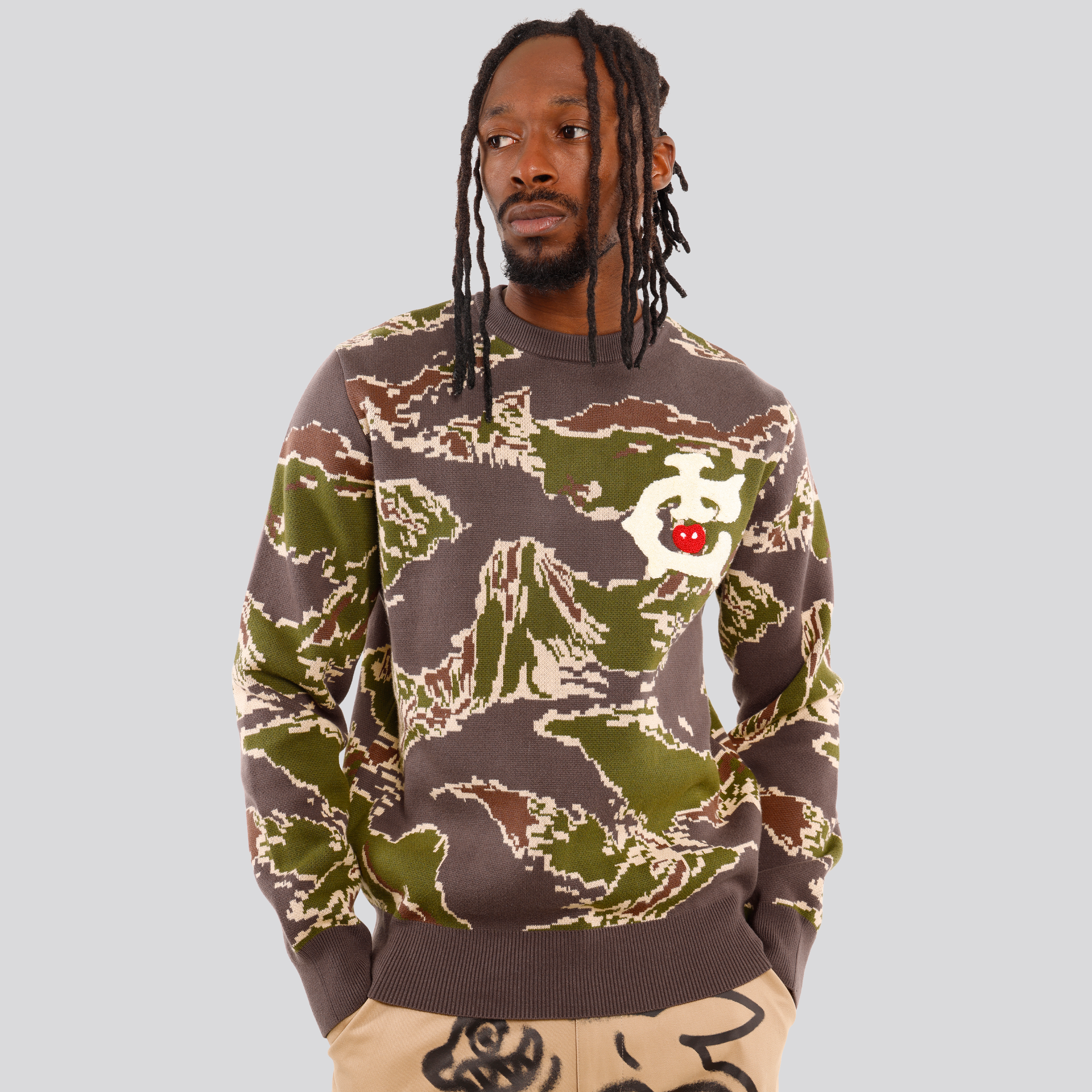 Buzo Verde ICECREAM Tiger Stripe Knitted