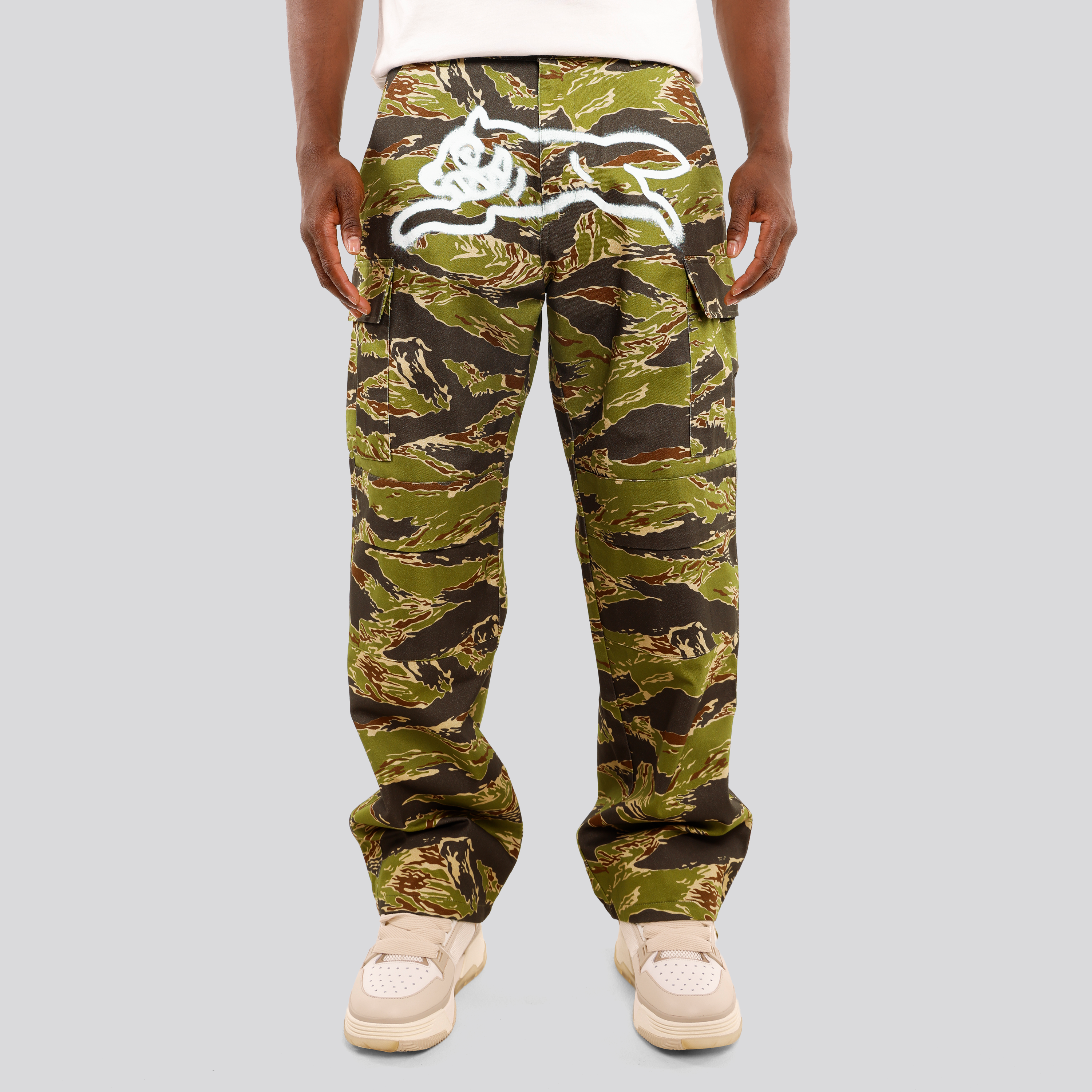 Pantalón Verde ICECREAM Tiger Stripe Cargo