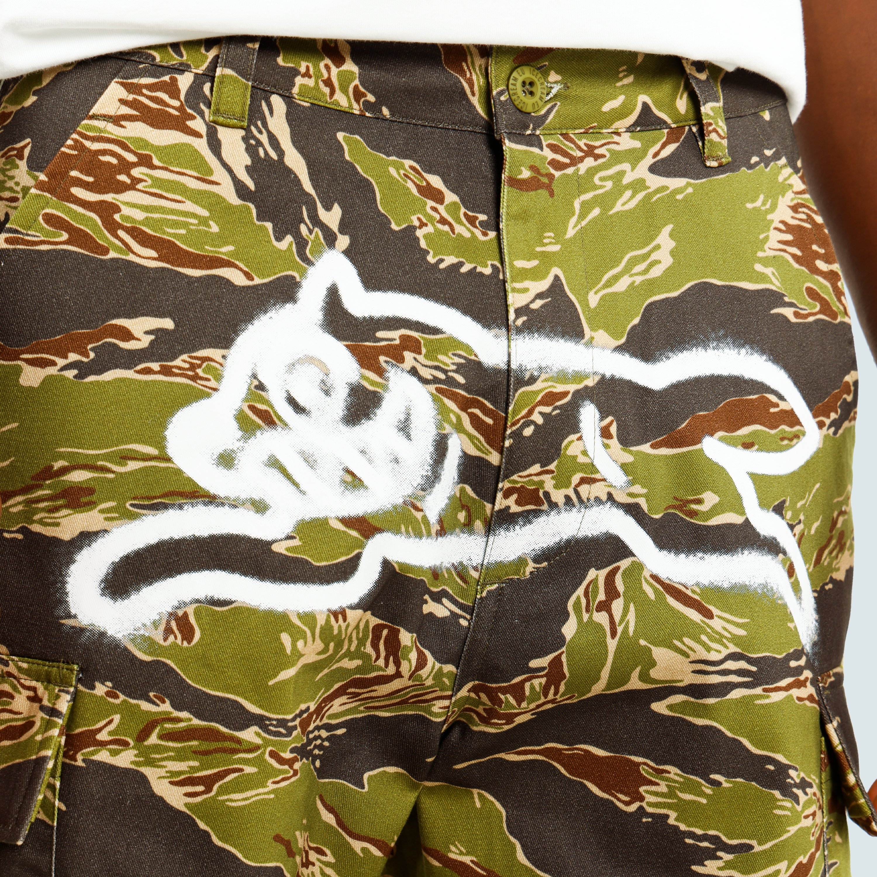 Pantalón Verde ICECREAM Tiger Stripe Cargo