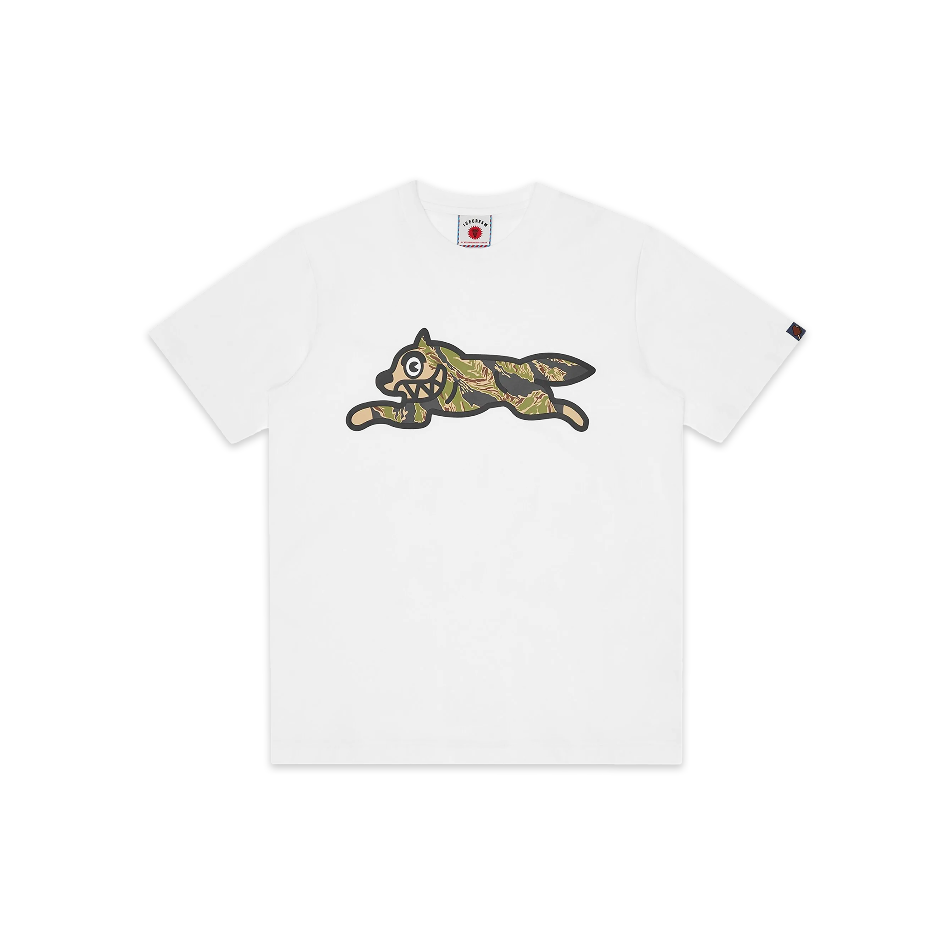 Camiseta Blanca ICECREAM Tiger Stripe Running Dog