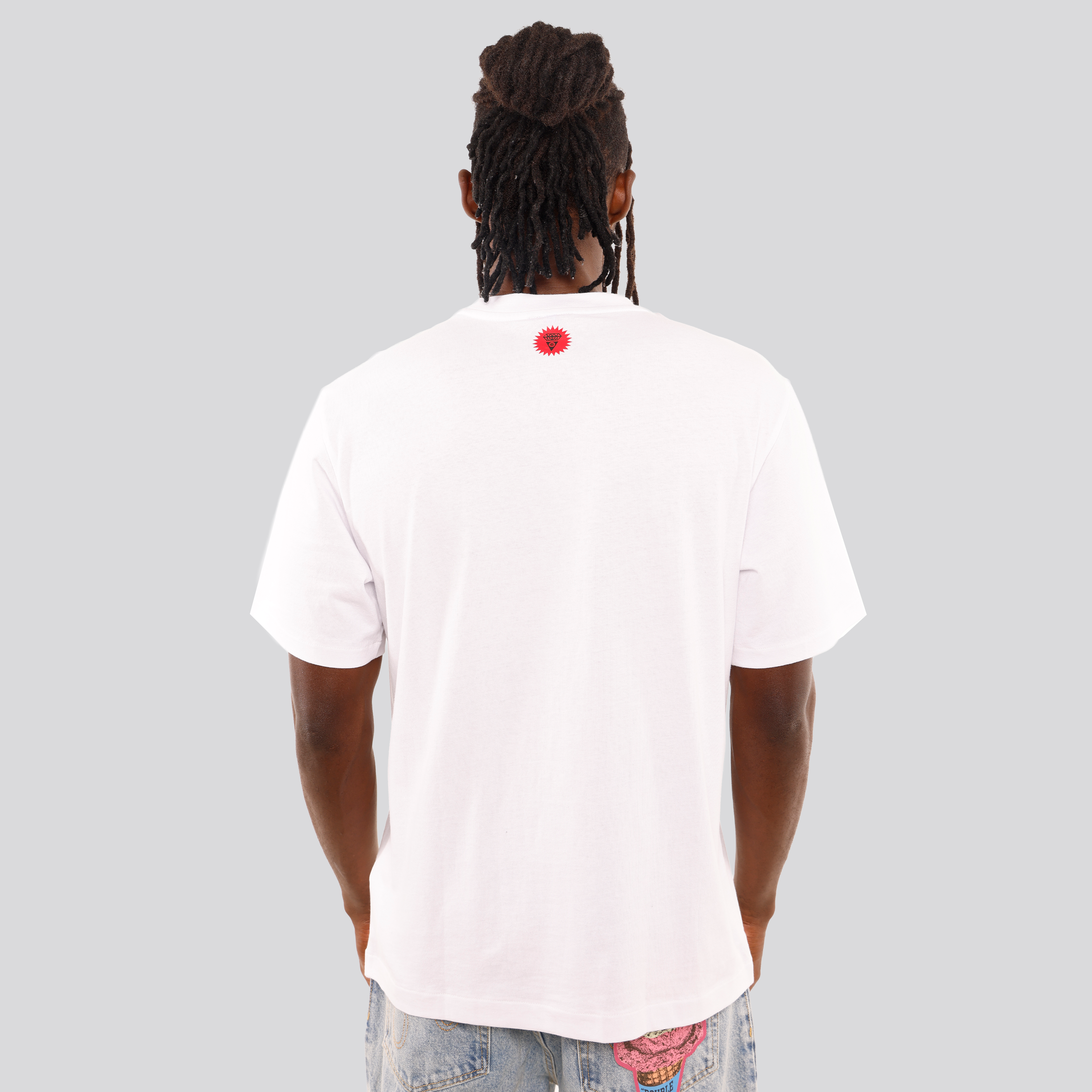 Camiseta Blanca ICECREAM Tiger Stripe Running Dog