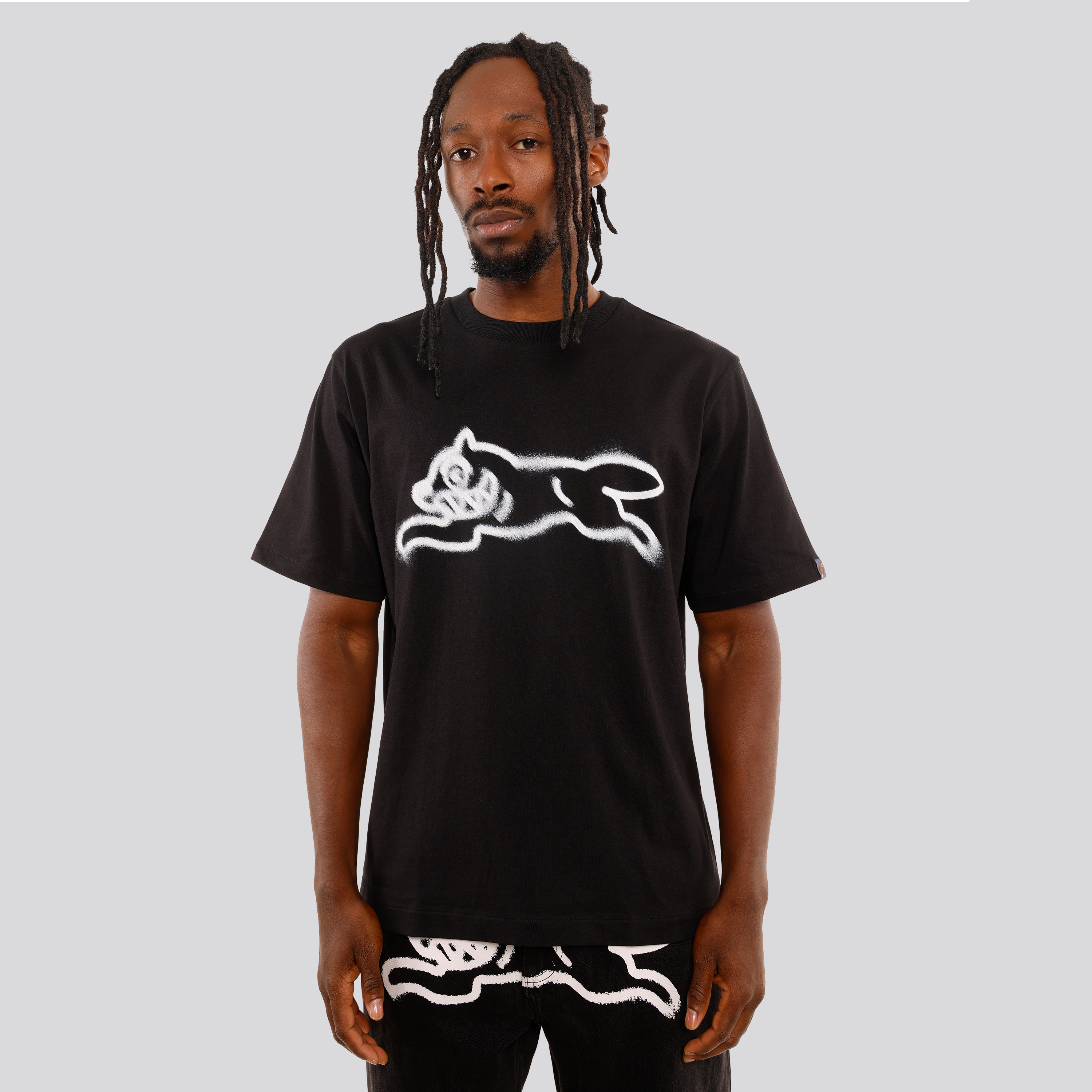 Camiseta Negra ICECREAM Spray Paint Running Dog