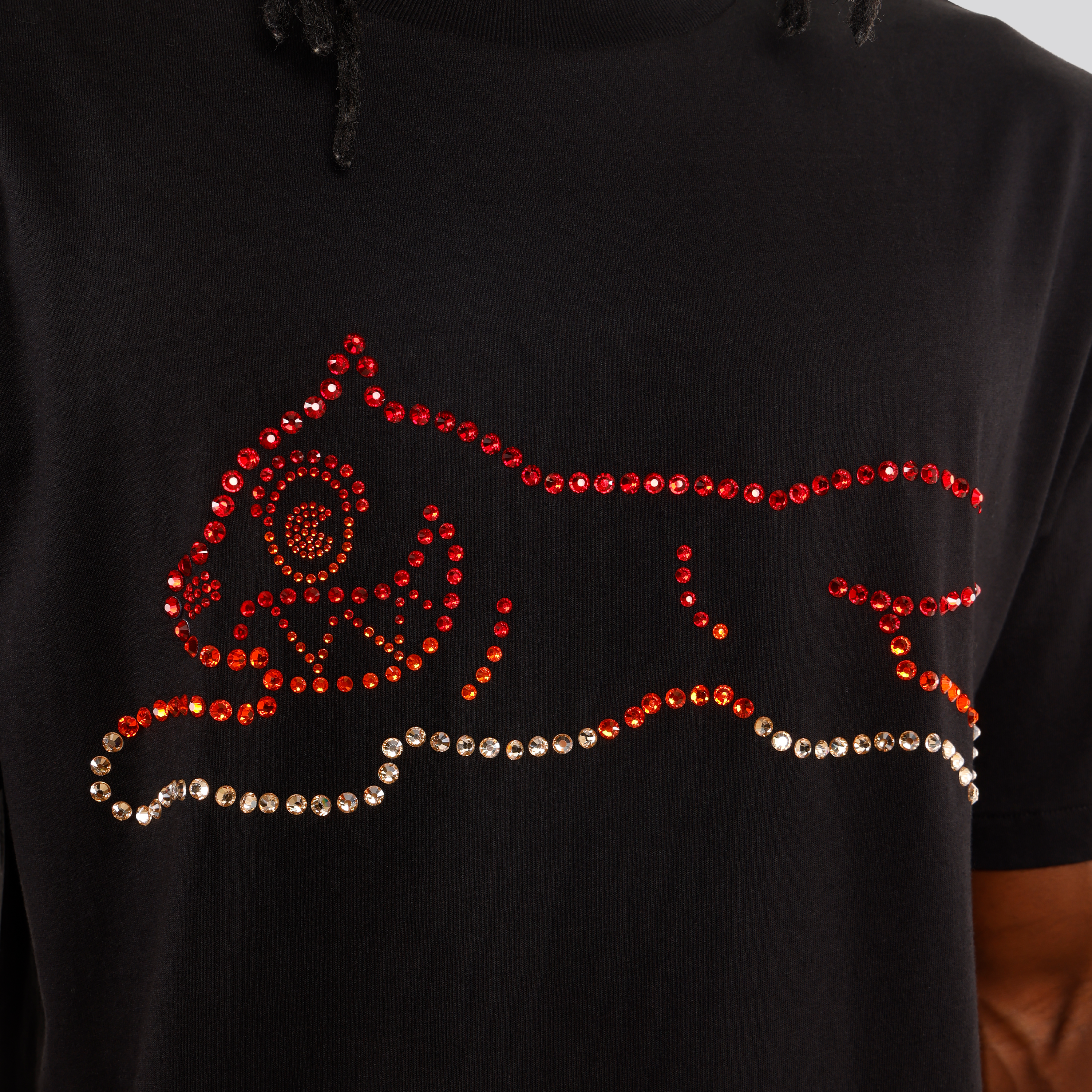 Camiseta Negra Ice Cream Crystal Running Dog