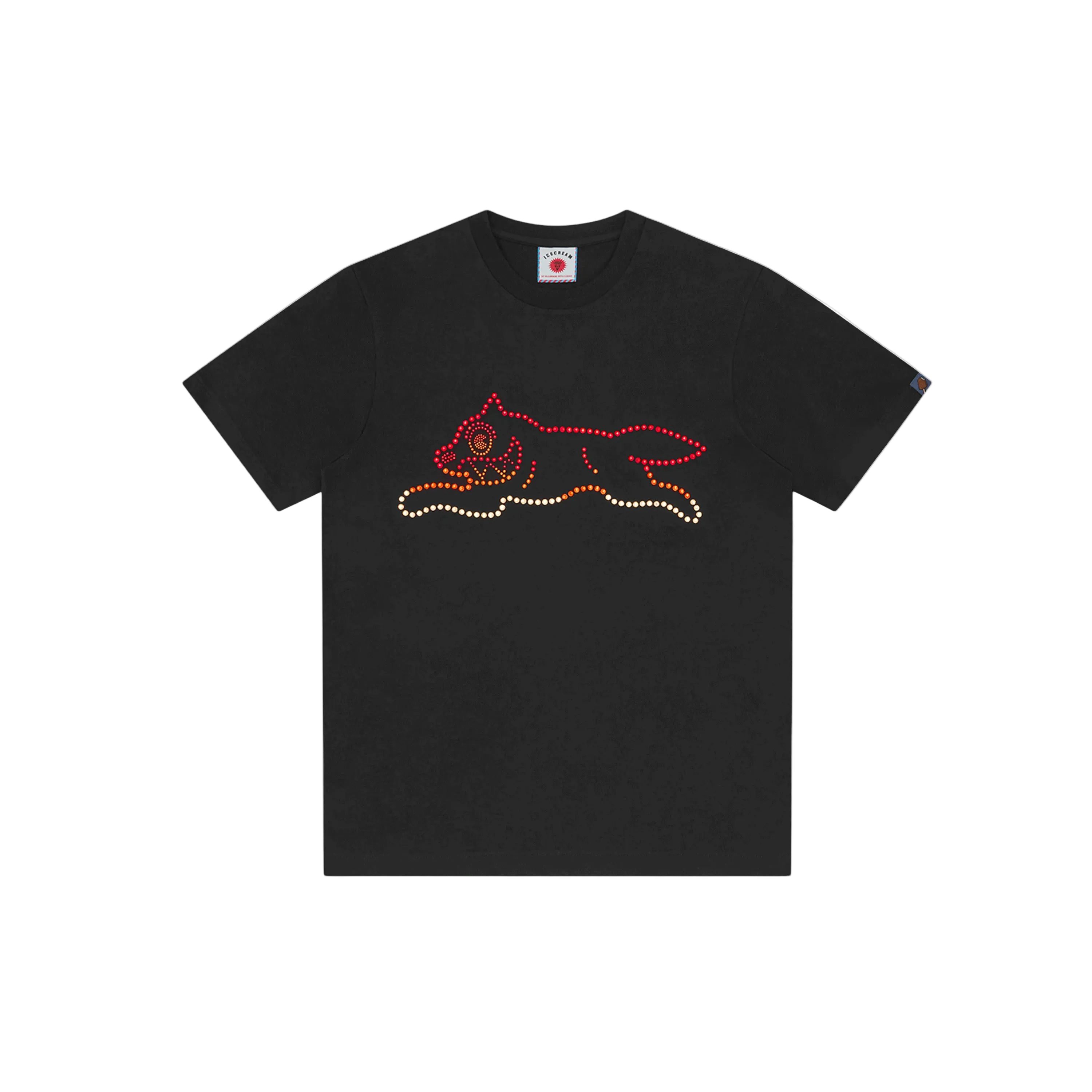 Camiseta Negra Ice Cream Crystal Running Dog
