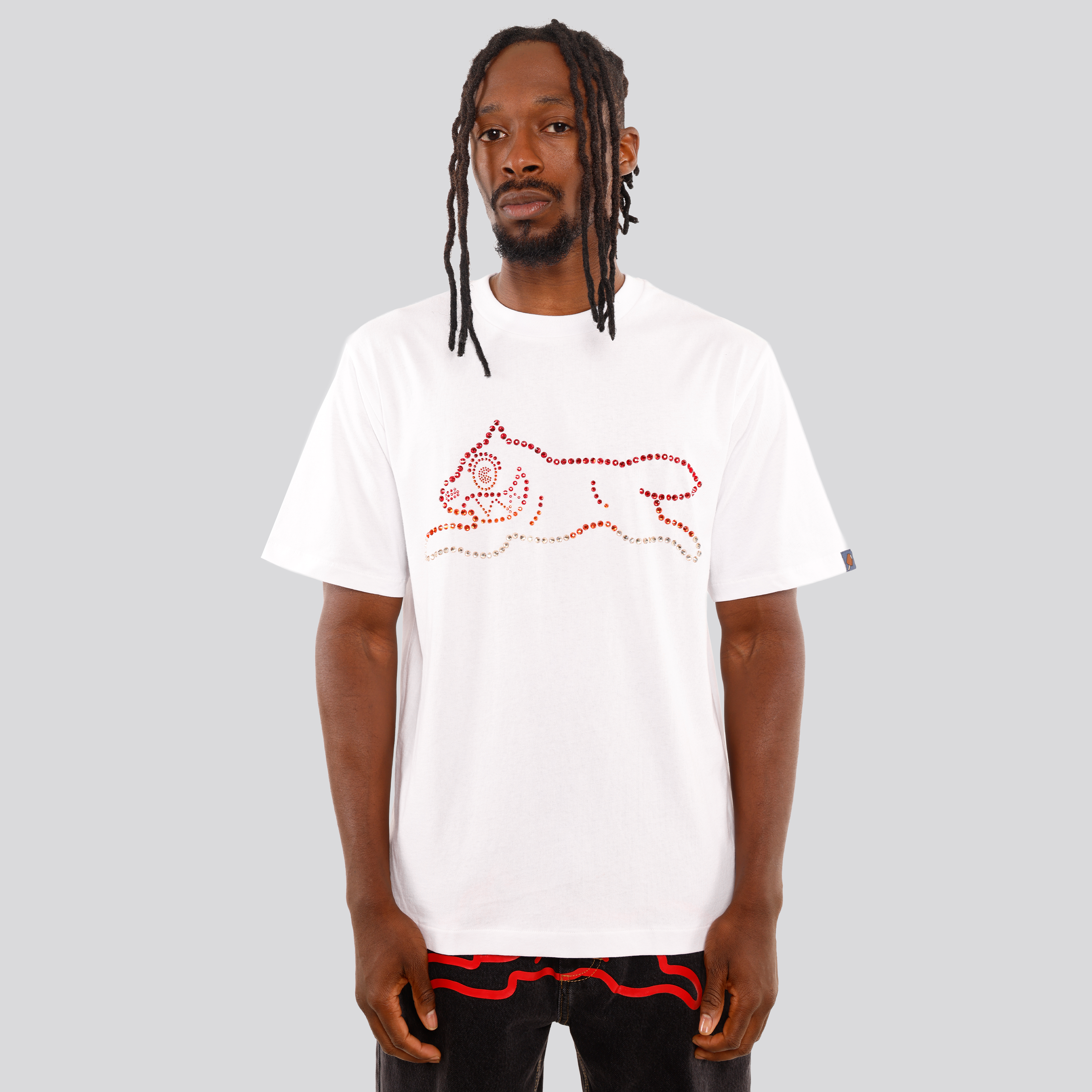 Camiseta Blanca ICECREAM Crystal Running Dog