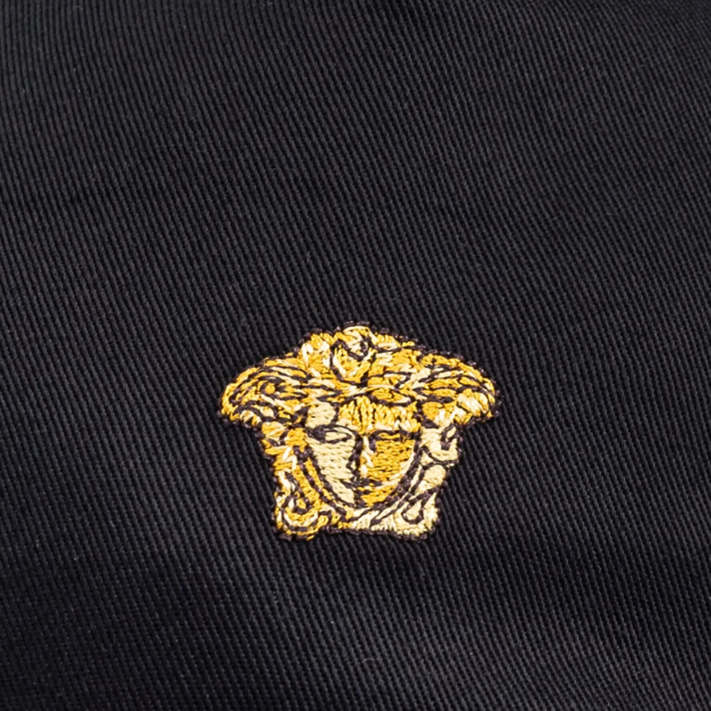 Gorra Negra Versace Medusa Tag