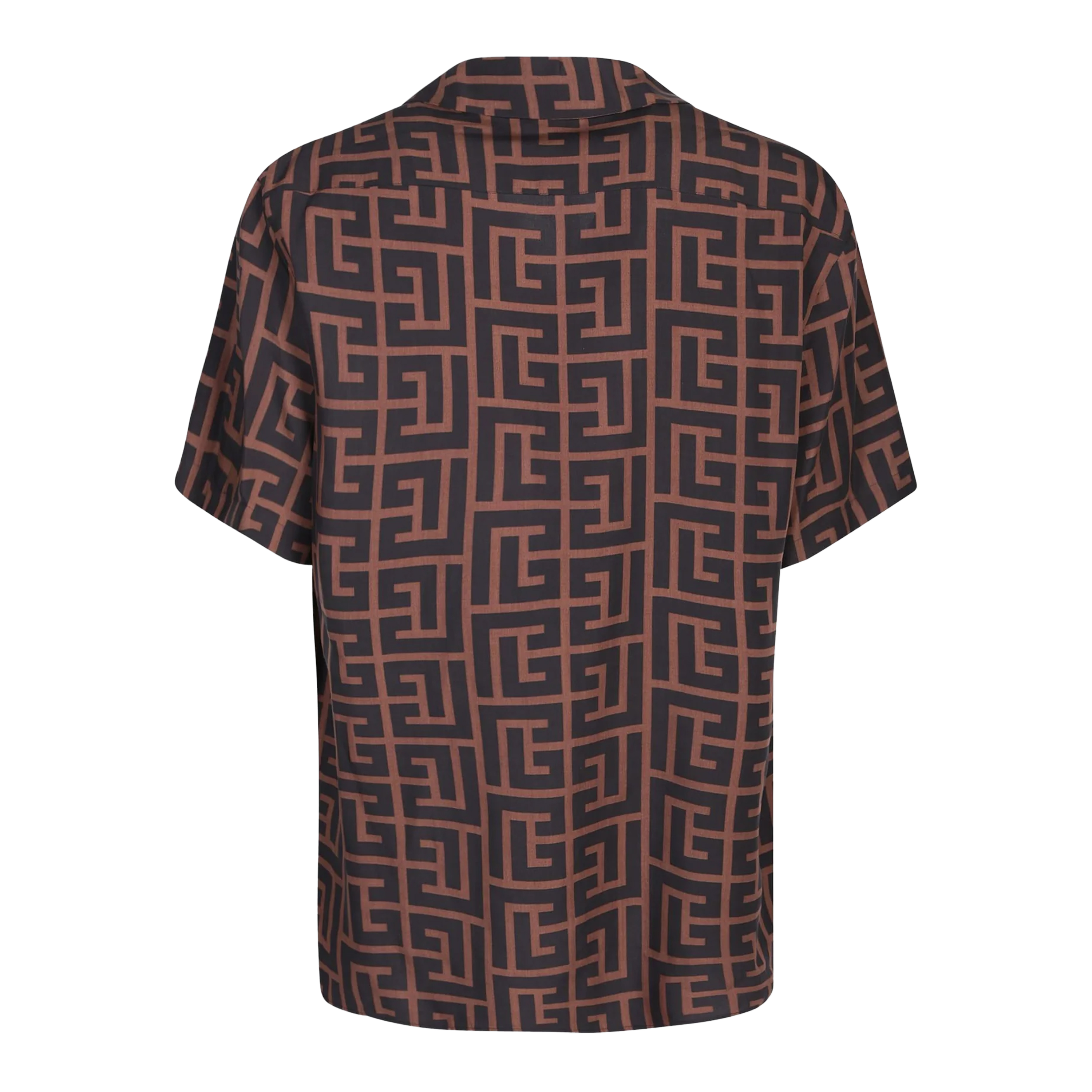 Camisa Negra Balmain PB Monogram No Sleeves