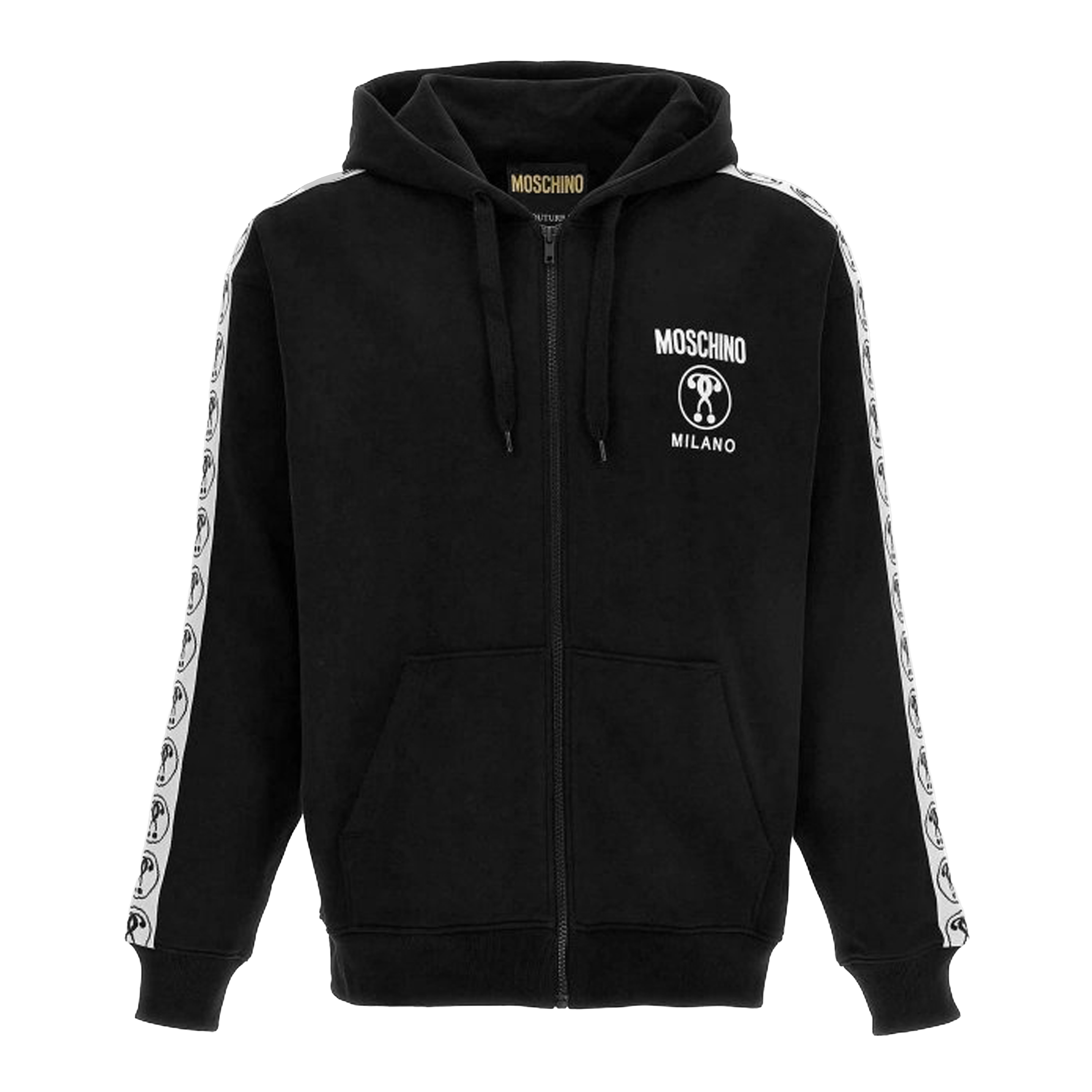 Chaqueta Negra Moschino Side Logo