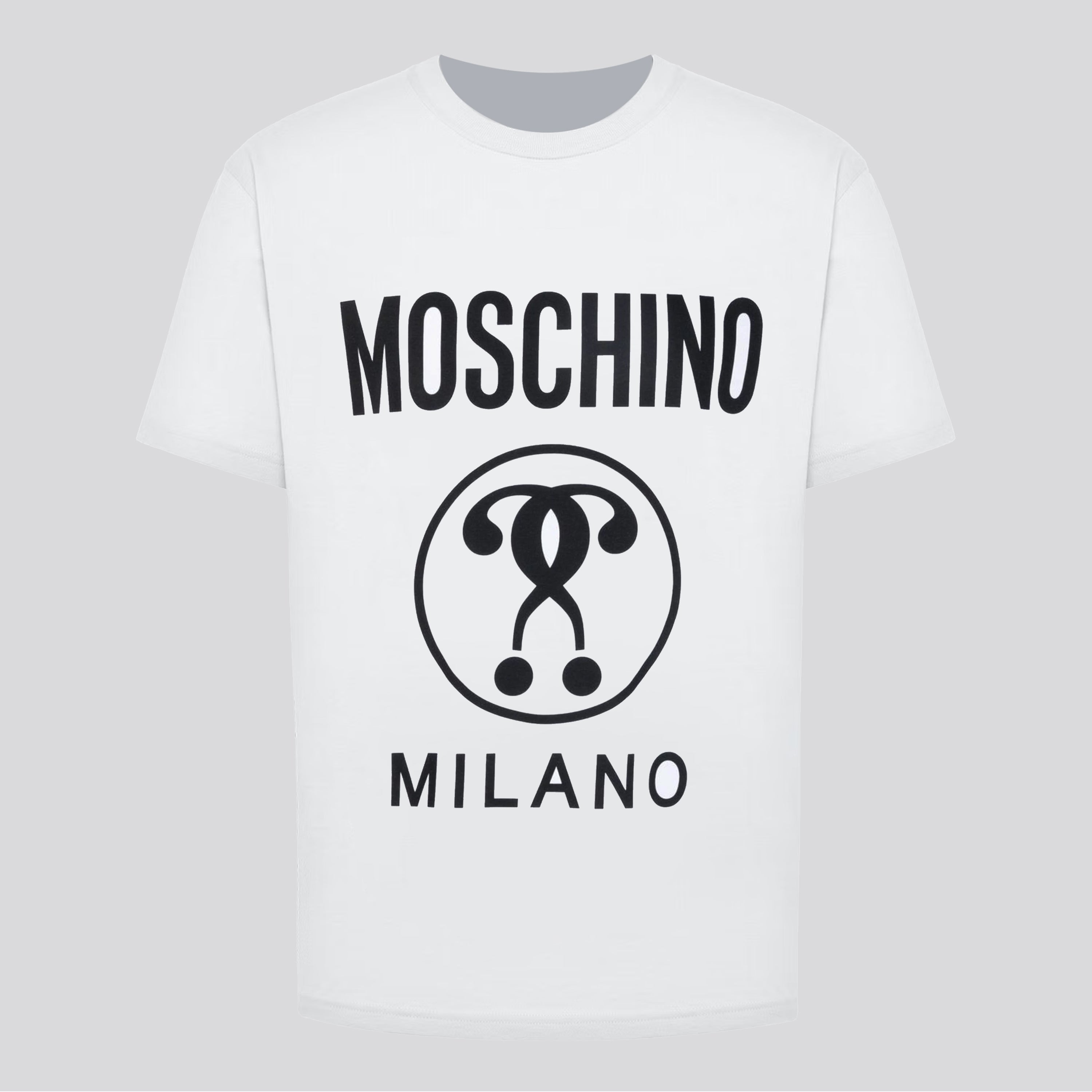 Camiseta Blanca Negro Moschino Milano