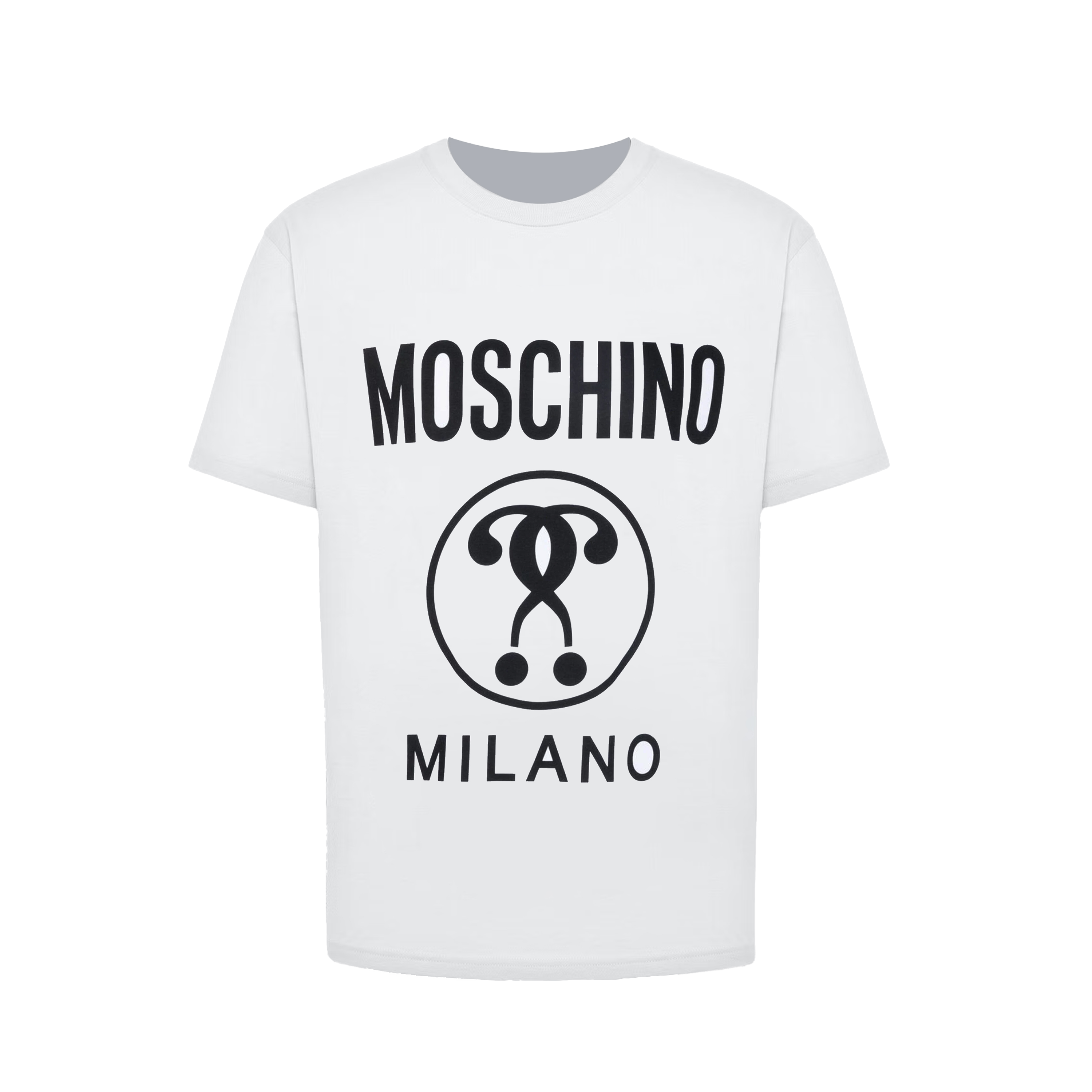 Camiseta Blanca Negro Moschino Milano