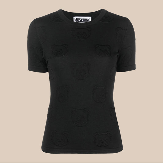 Camiseta Negra Moschino Multi Teddy Bears