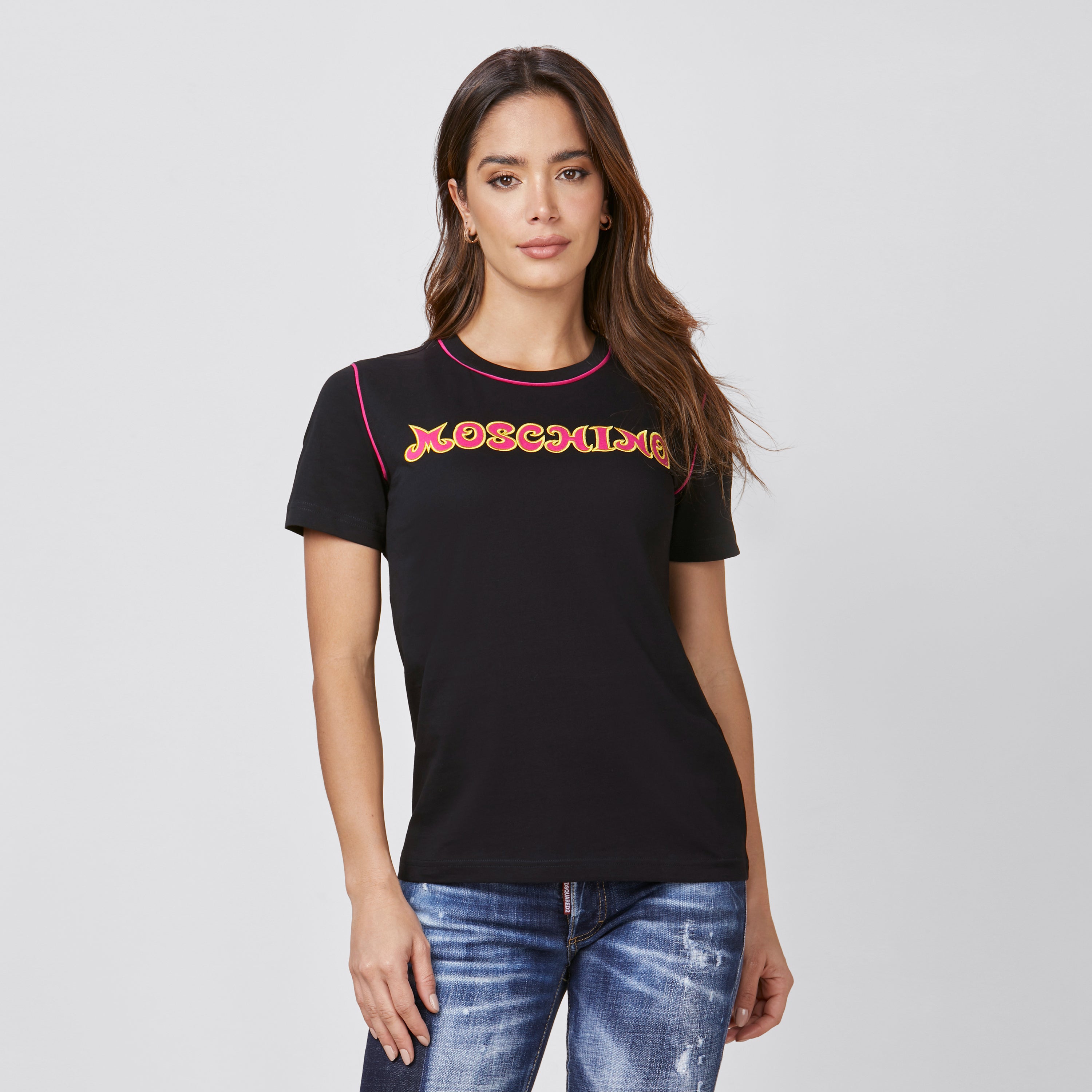 Camiseta Negra Moschino Logo