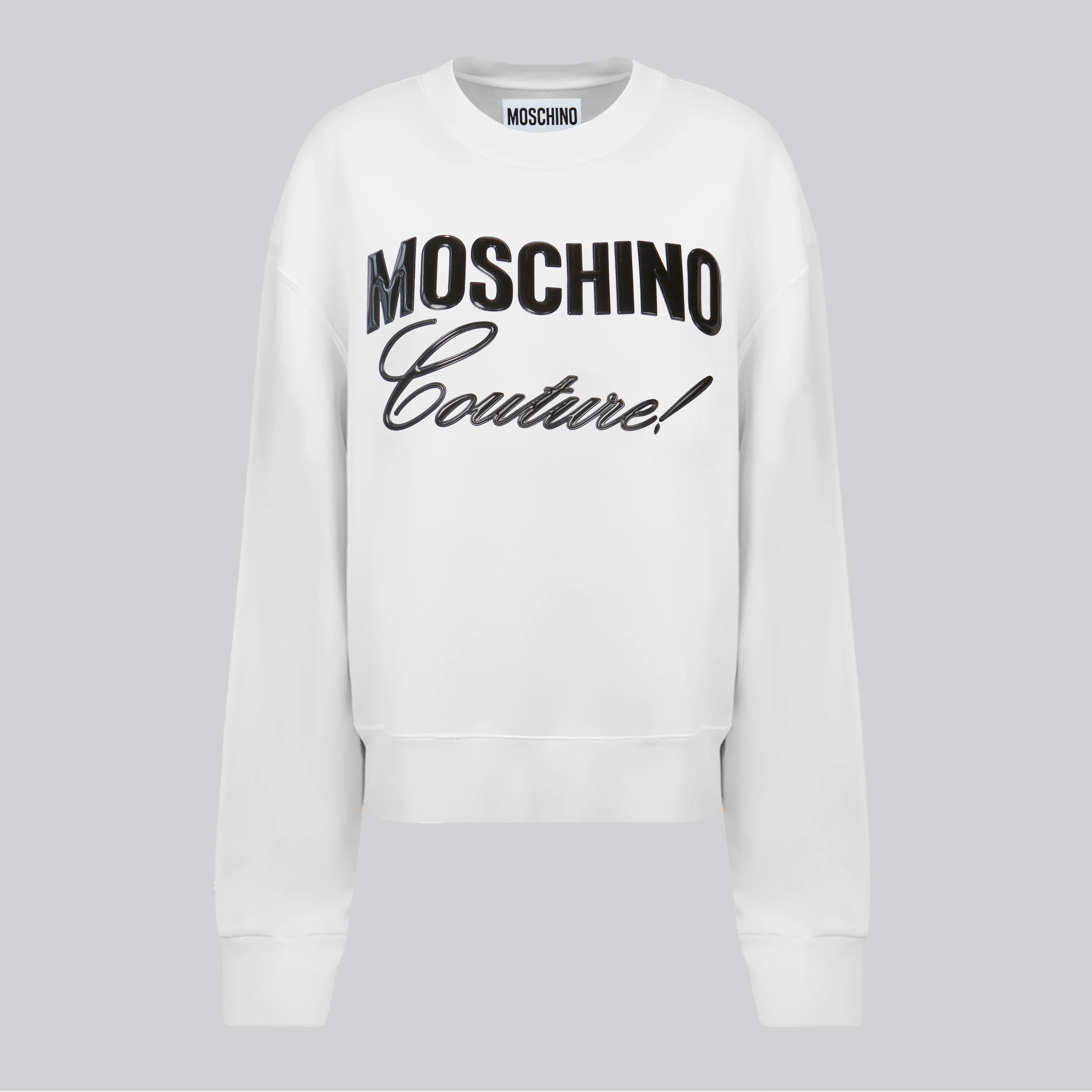 Buzo Blanco Moschino Couture Logotipo En Relieve