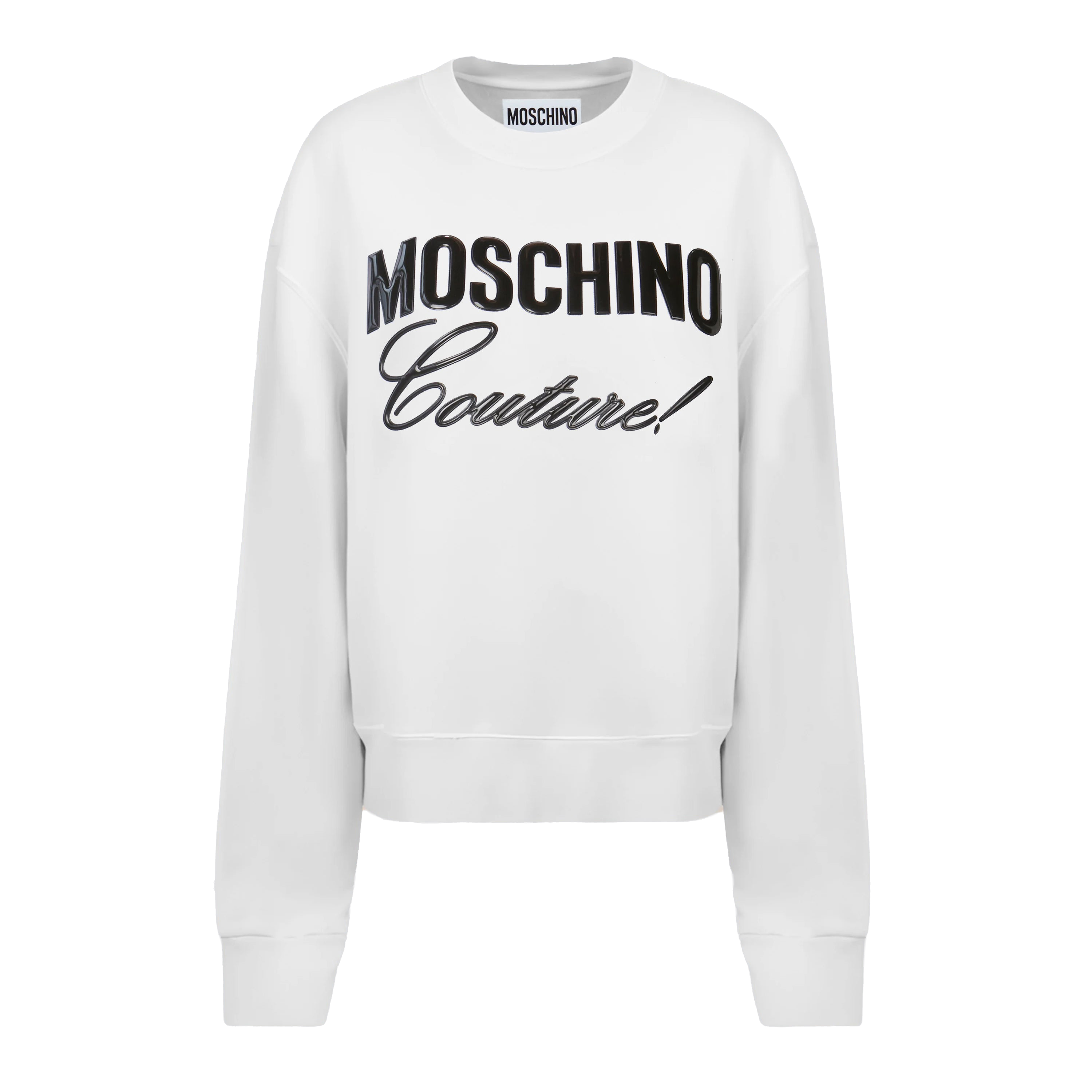 Buzo Blanco Moschino Couture Logotipo En Relieve