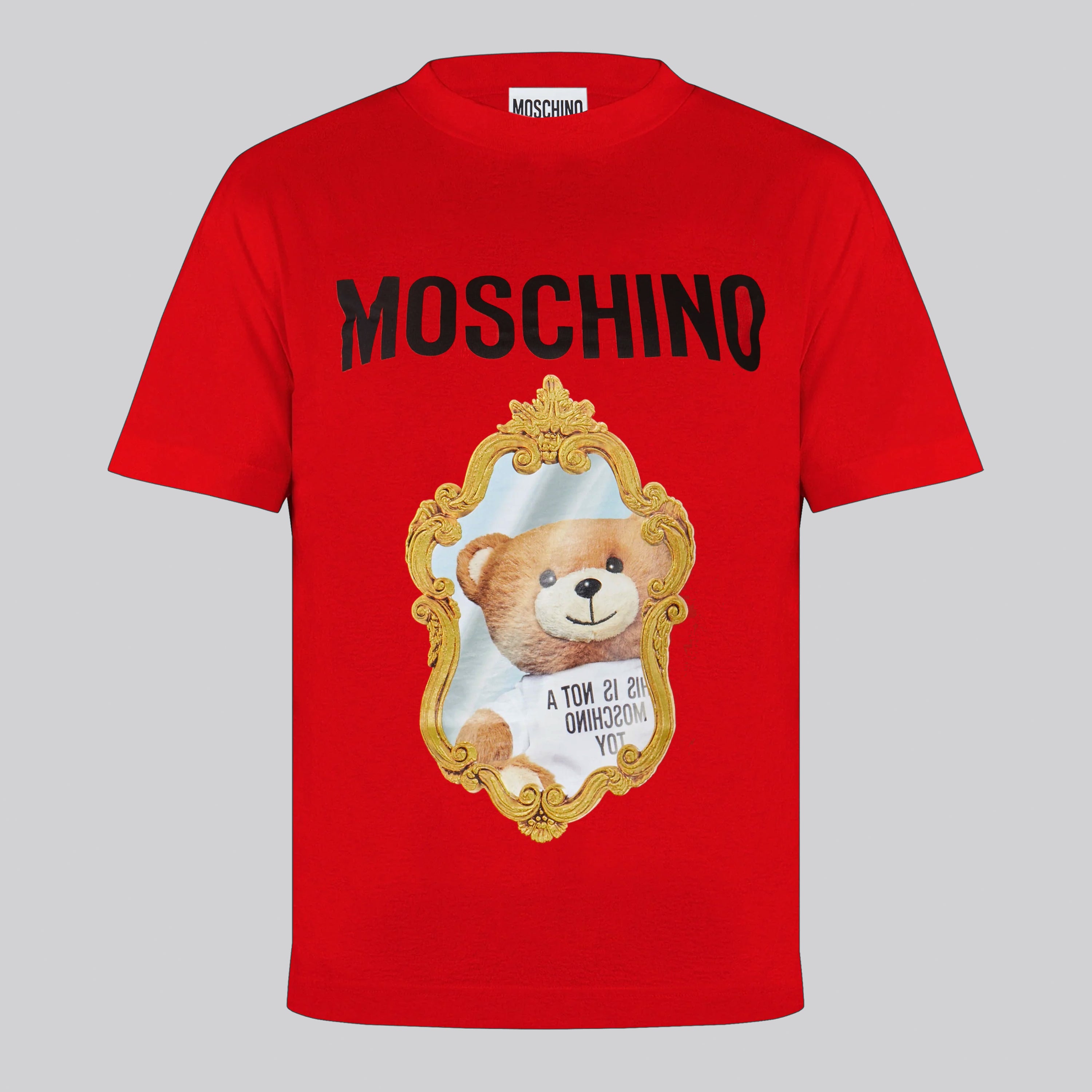 Camiseta Roja Moschino Teddy Bear Mirrow