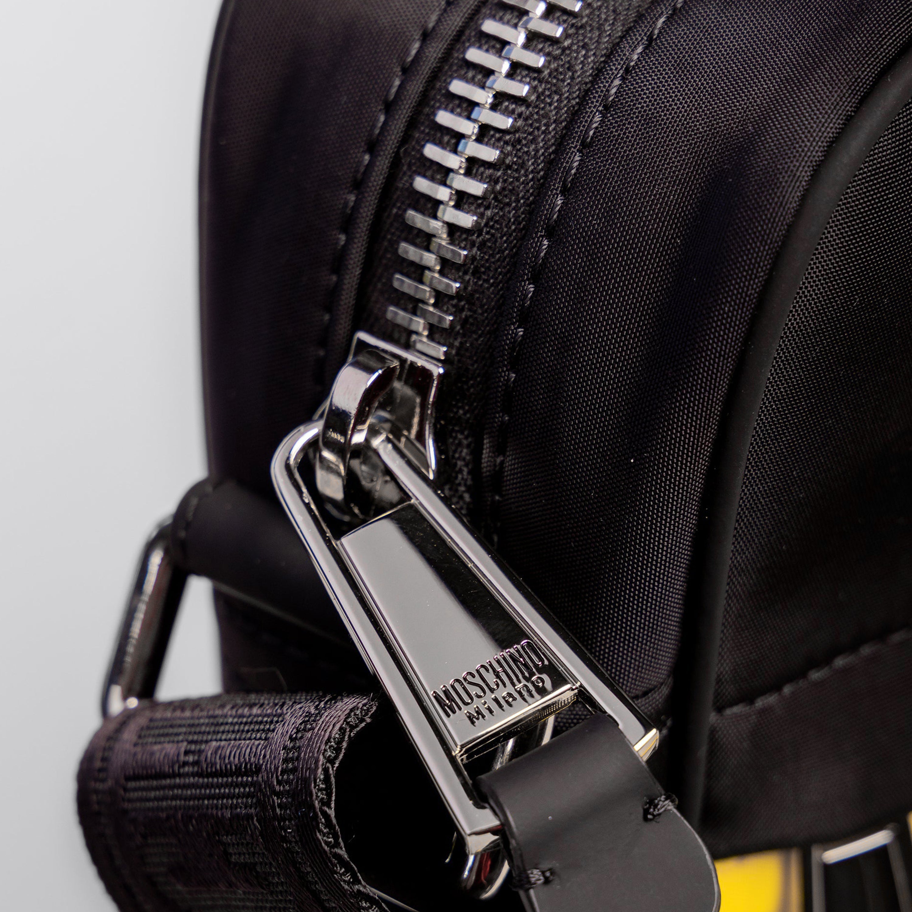 Bolso Negro Moschino Couture Amarillo Negro