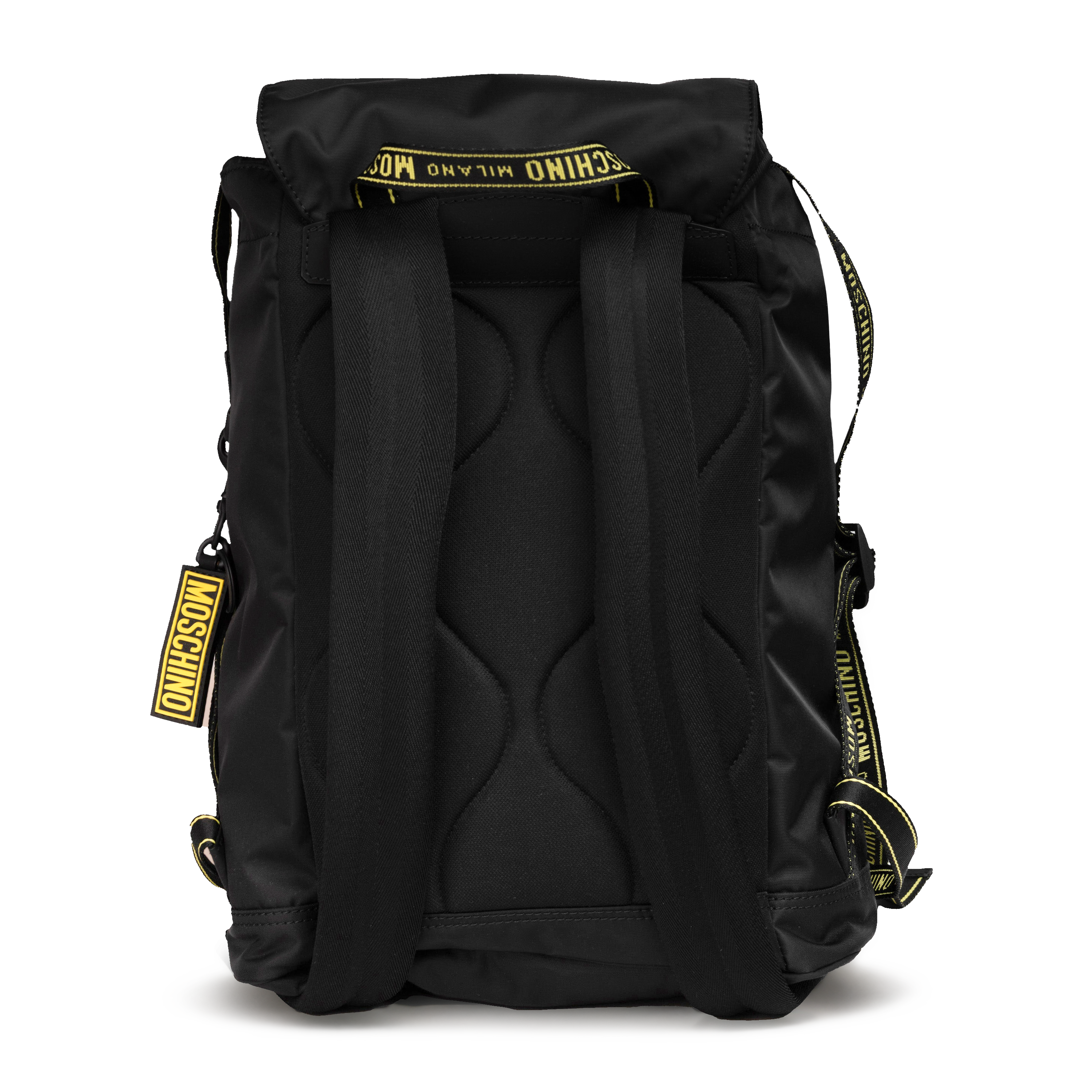 Mochila Negra Moschino Couture Amarillo