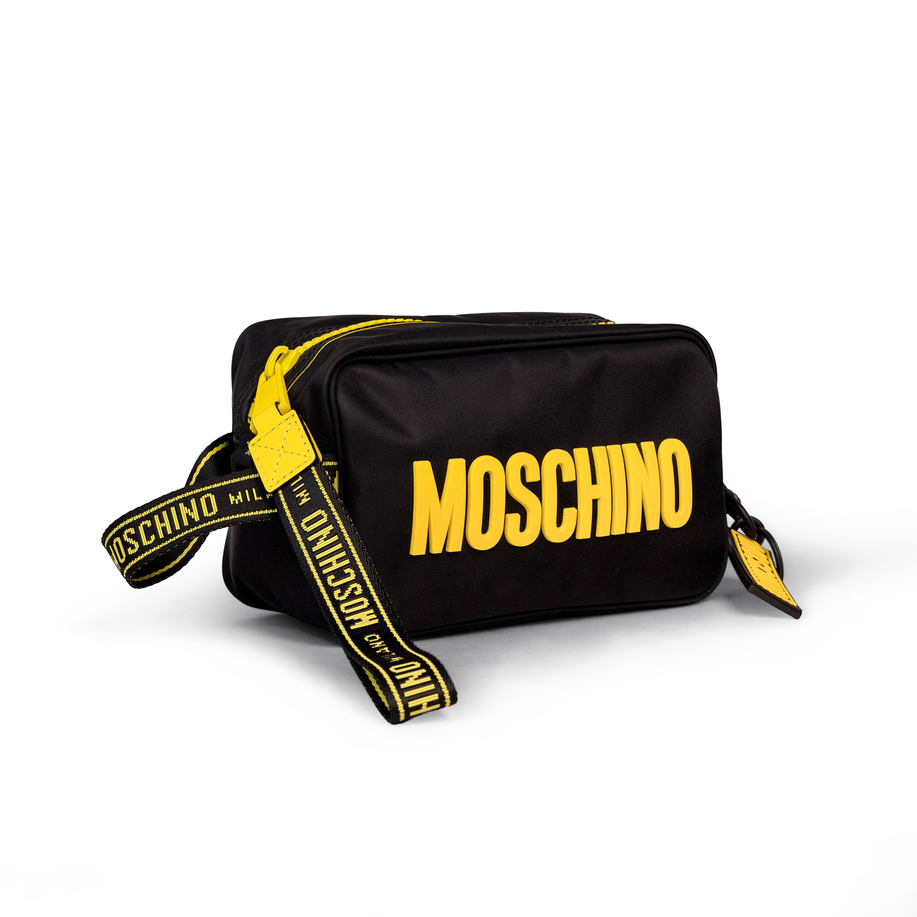 Bolso Negro Moschino Couture Amarillo