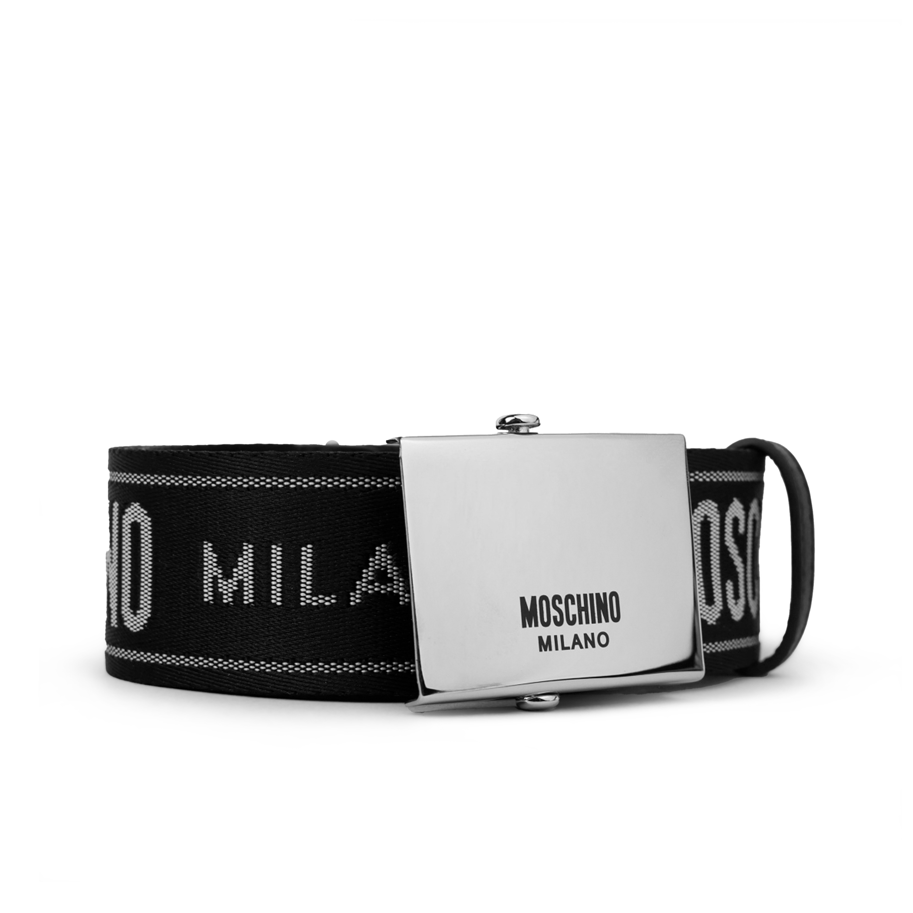 Cinturon Negro Moschino Couture Logo
