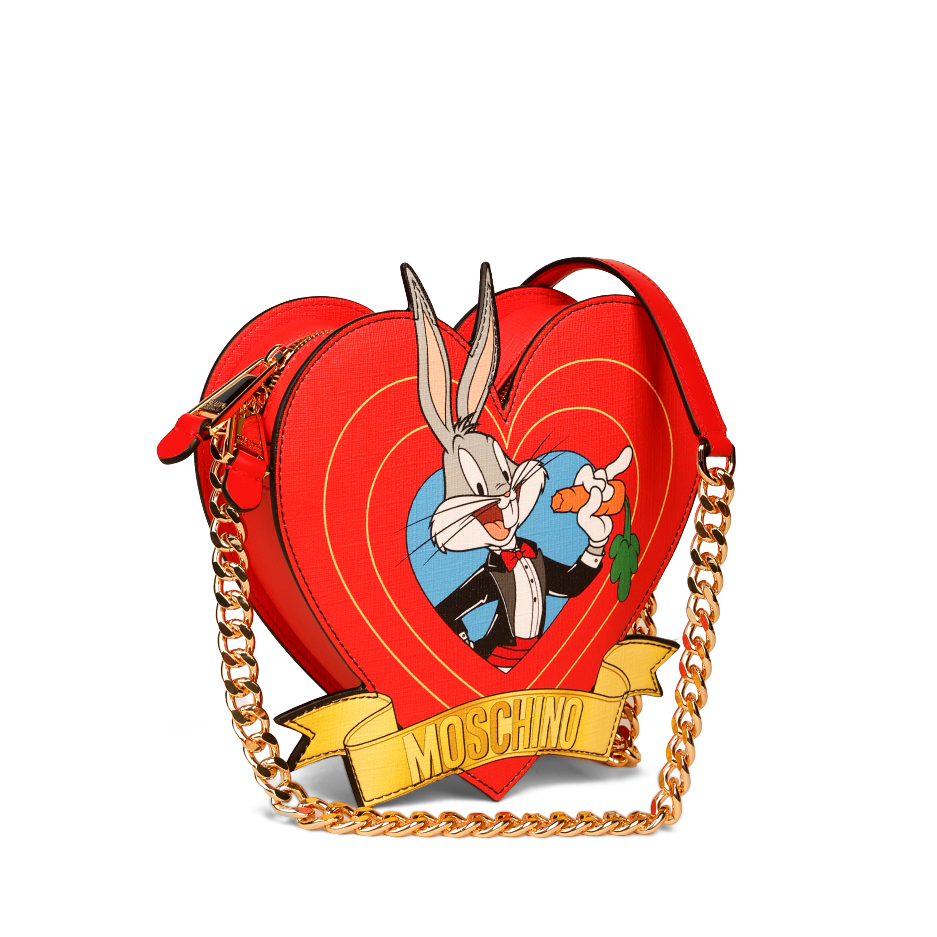 Cartera Roja Moschino Couture Heart