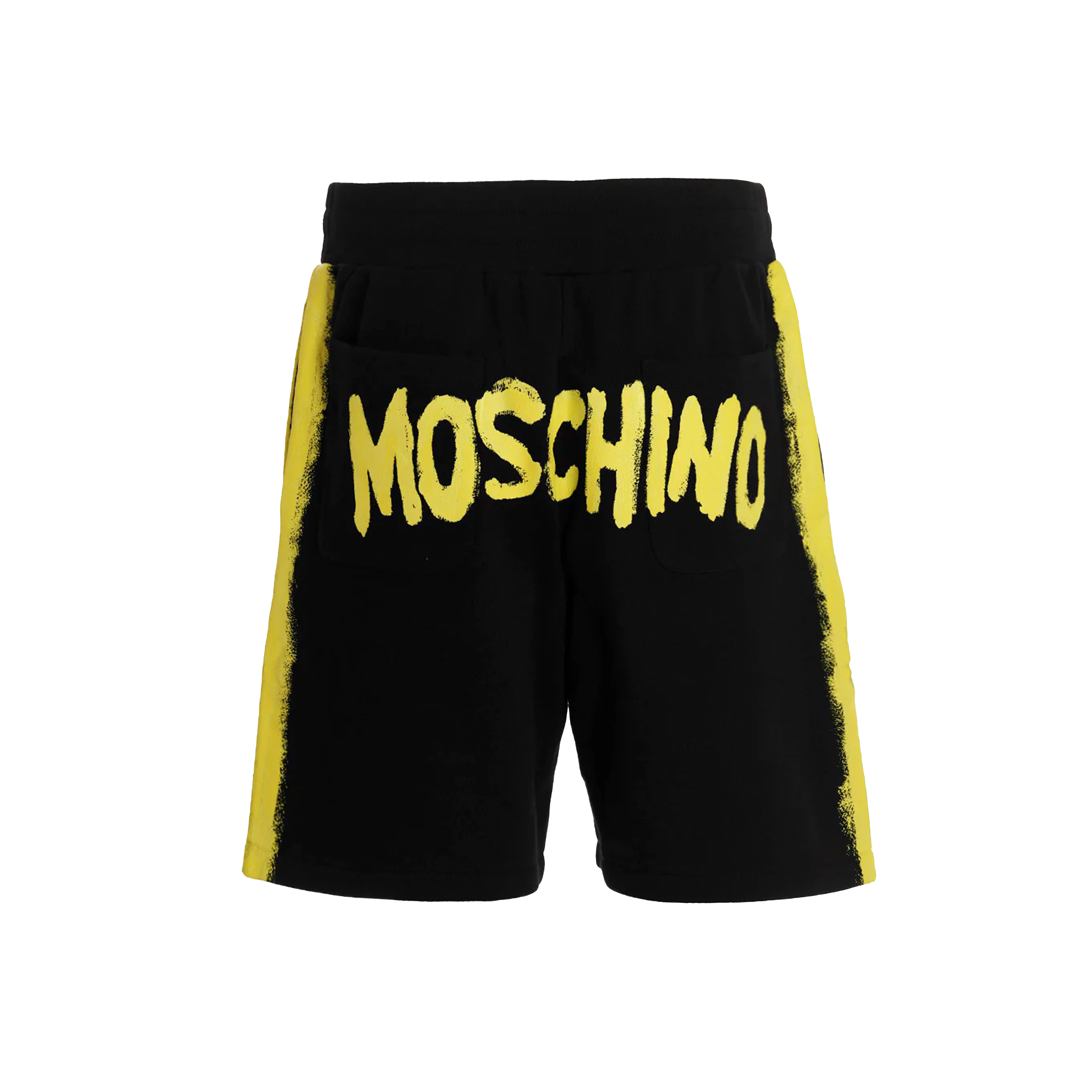 Pantaloneta Negro Moschino Couture Yellow Logo