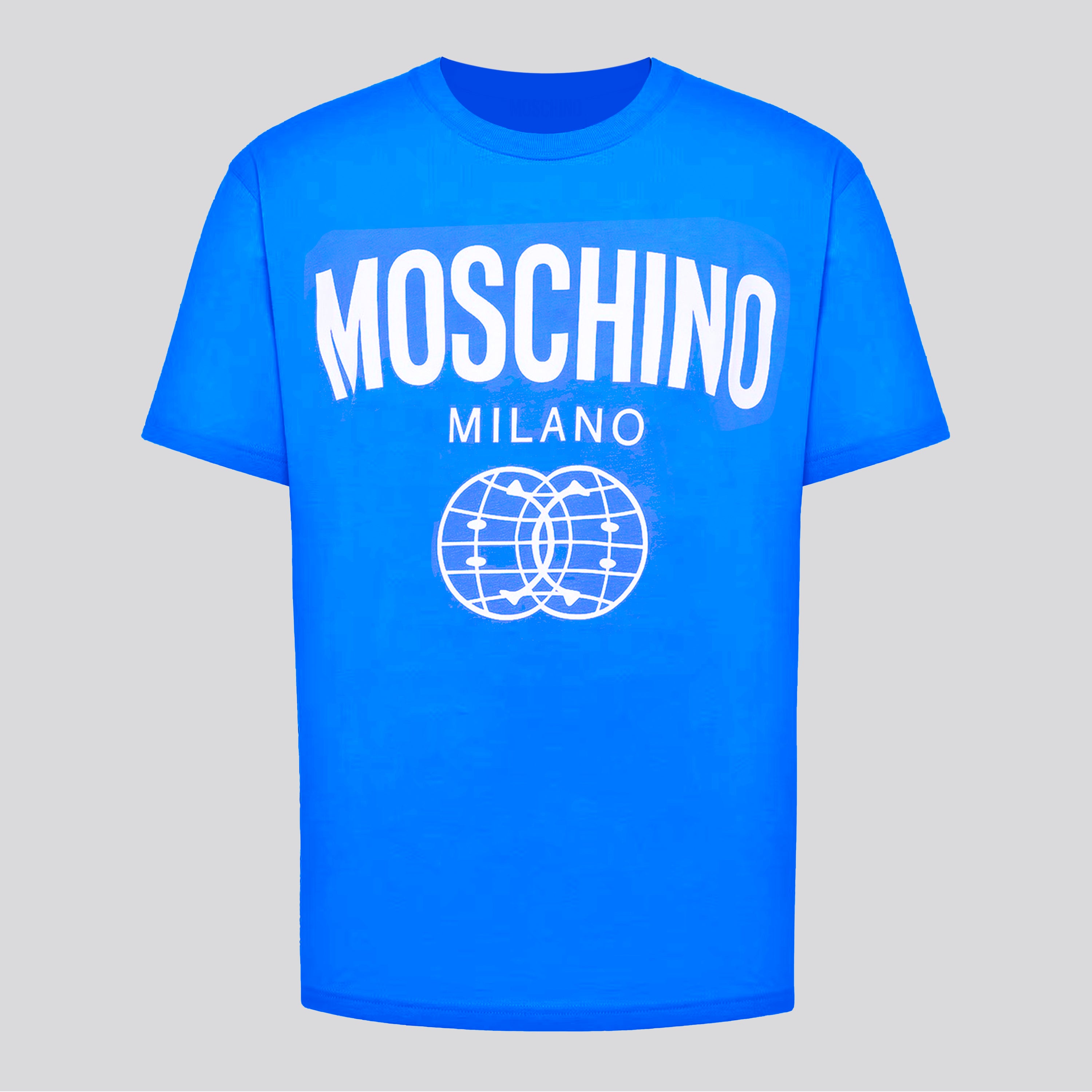 Camiseta Azul Moschino Couture Logo World