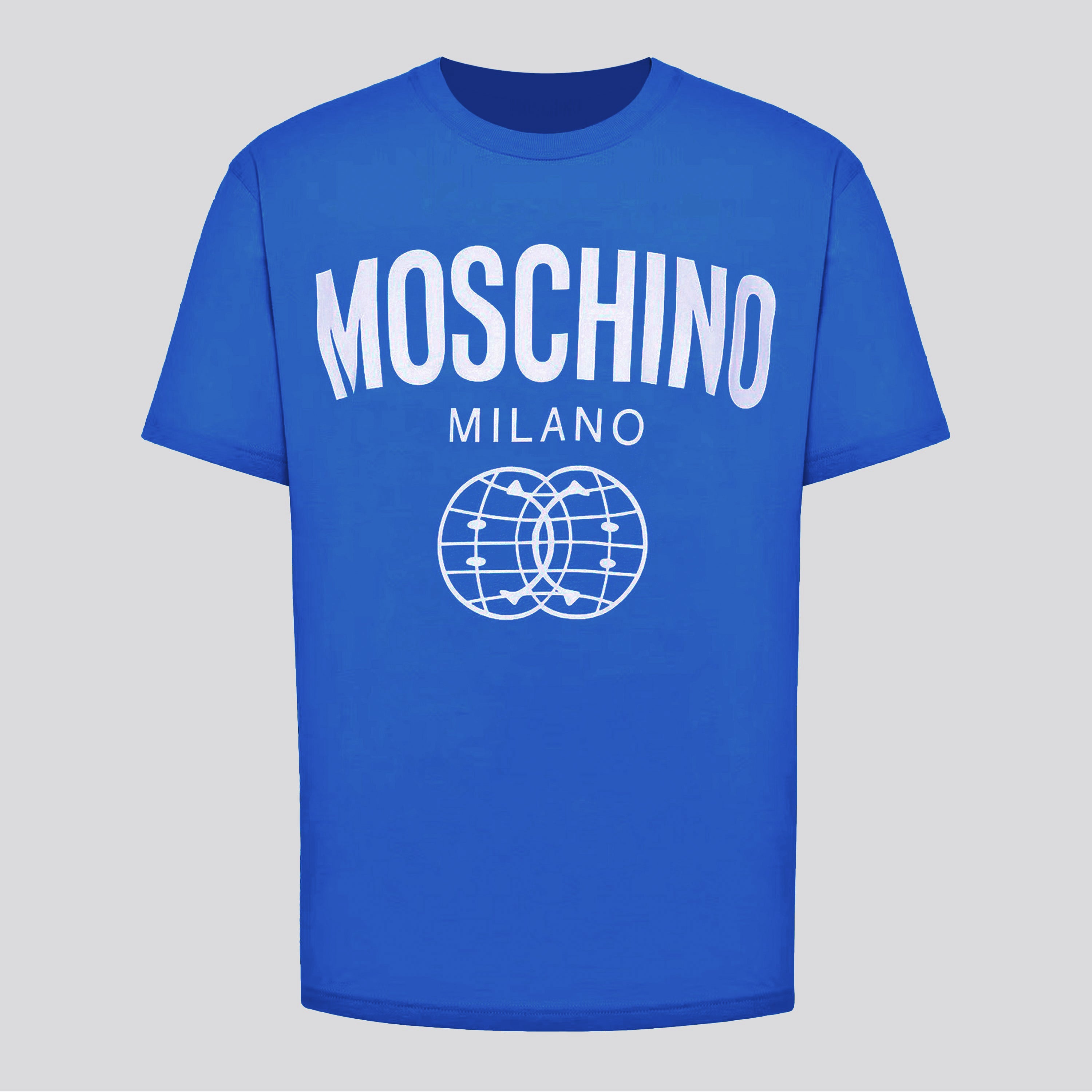 Camiseta Azul Moschino Couture Logo World