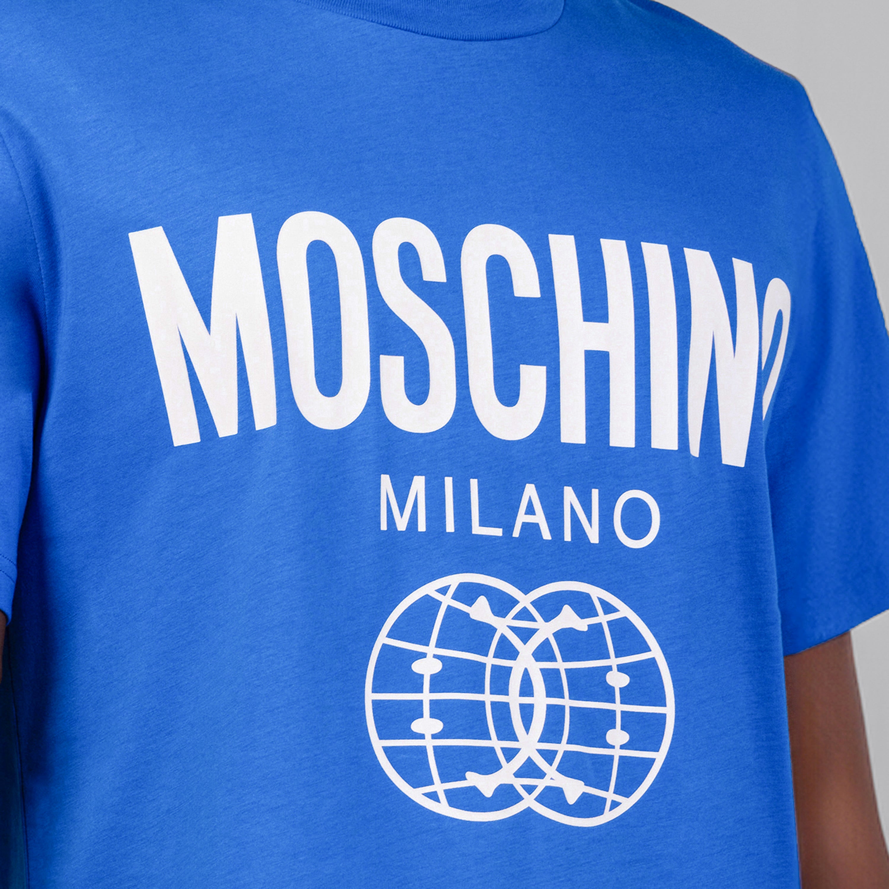 Camiseta Azul Moschino Couture Logo World