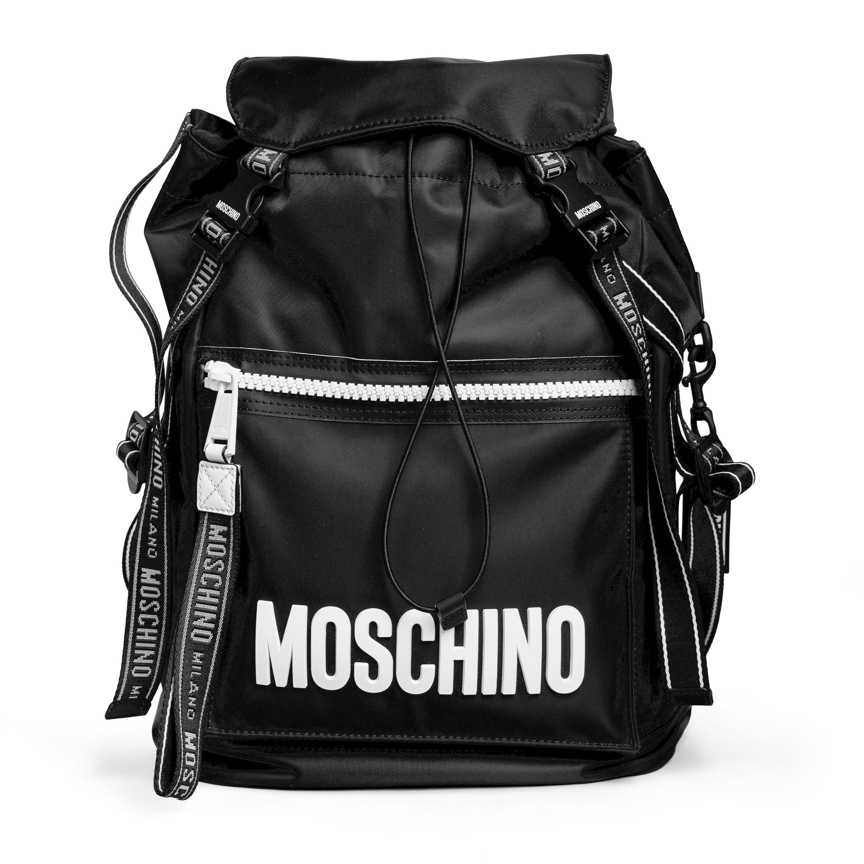 Mochila Negra Moschino Couture Blanco