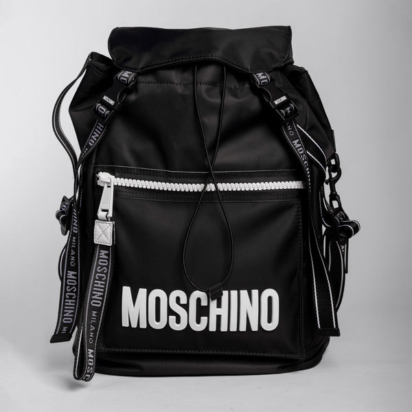 Mochila Negra Moschino Couture Blanco